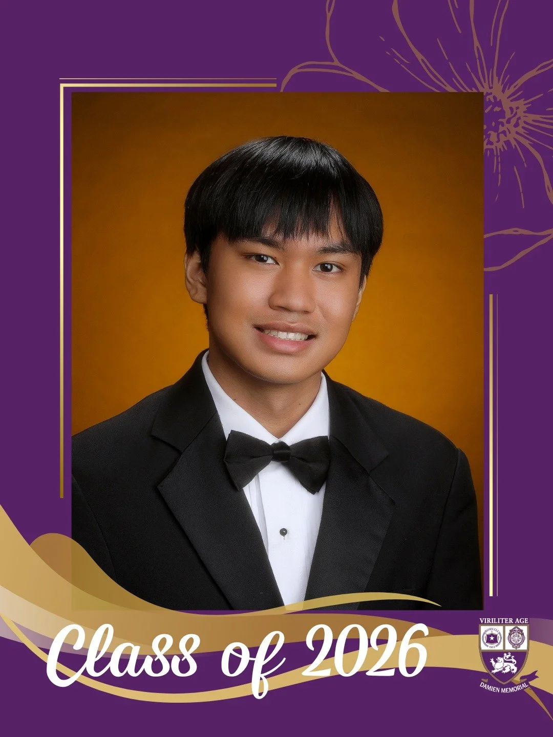 🎓 Countdown to Graduation | Class of 2026 

Congratulations, Jethro, a proud member of the Damien Memorial School Class of 2026. 

Wishing you all the best on your next chapter. 

Help us congratulate Jethro in the comments below 💜💛
 
#WeAreDamien