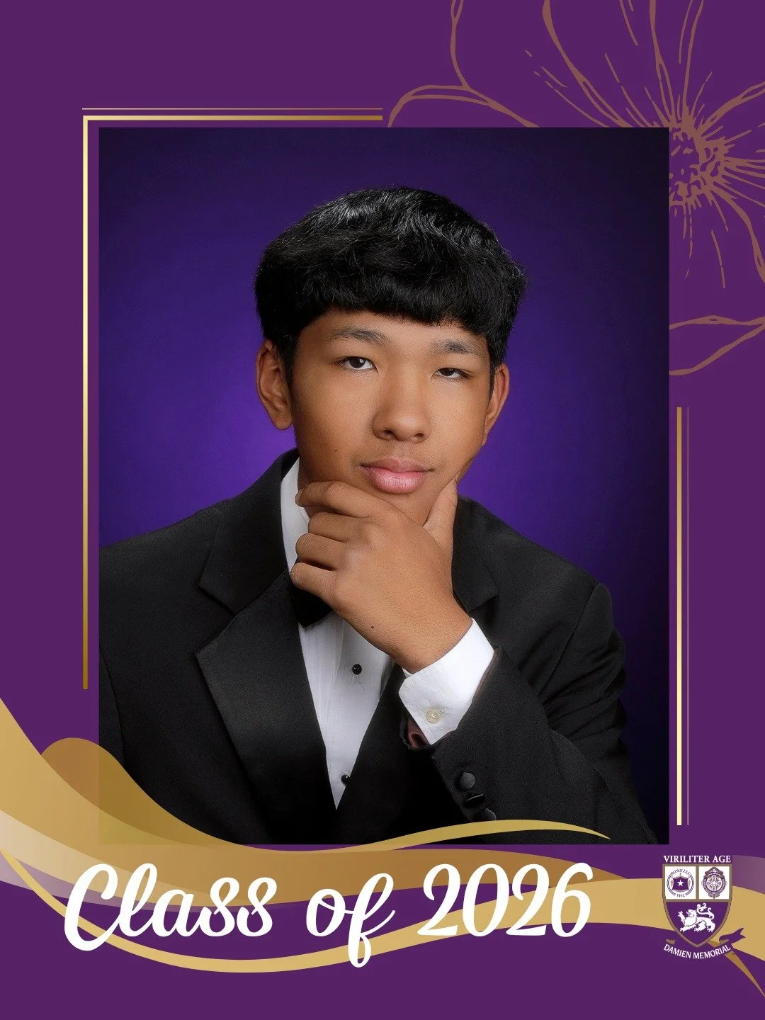 🎓 Countdown to Graduation | Class of 2026 

Congratulations, Lucas, a proud member of the Damien Memorial School Class of 2026. 

Wishing you all the best on your next chapter. 

Help us congratulate Lucas in the comments below 💜💛
 
#WeAreDamien #