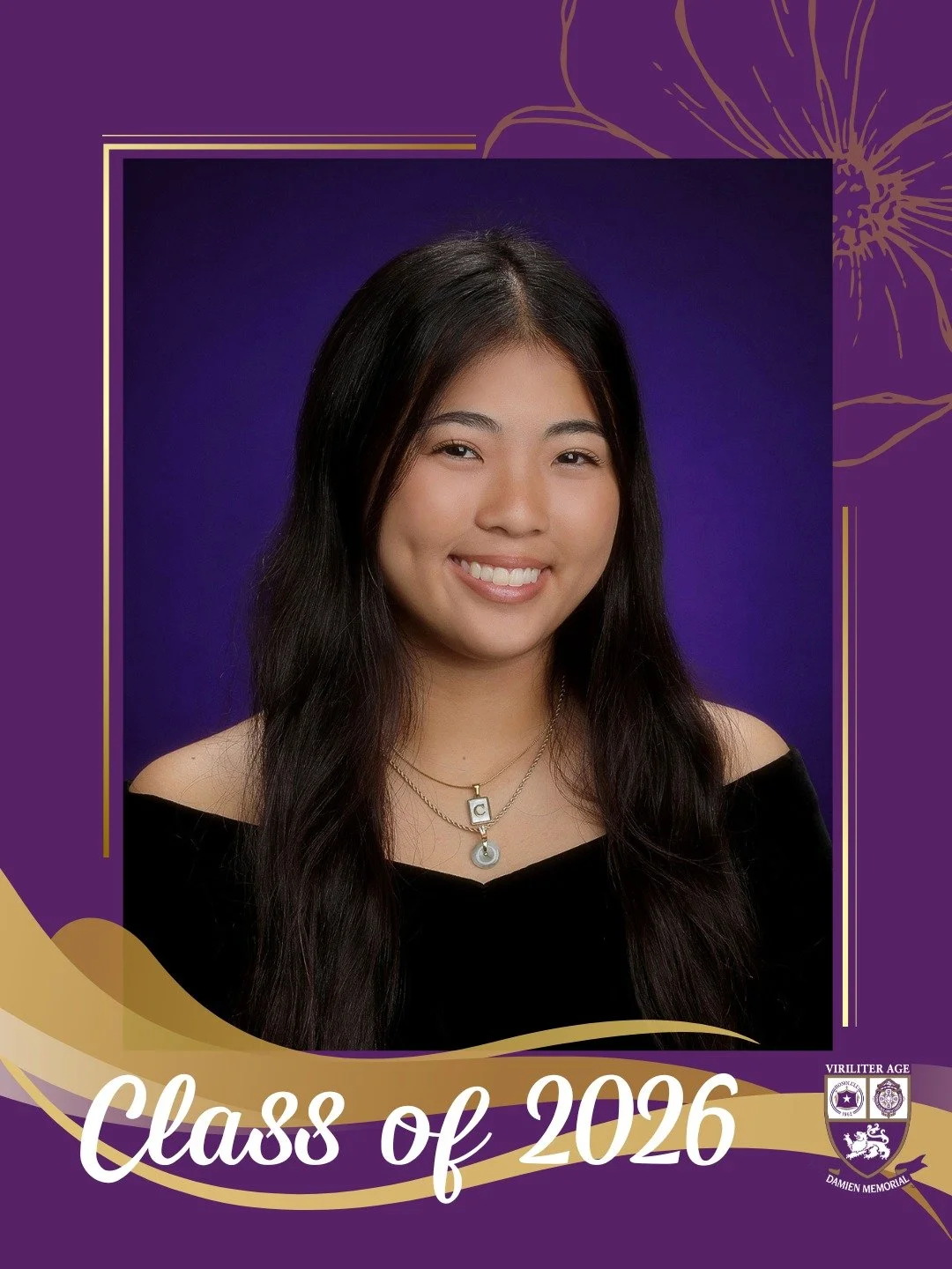 🎓 Countdown to Graduation | Class of 2026 

Congratulations, Camryn, a proud member of the Damien Memorial School Class of 2026. 

Wishing you all the best on your next chapter. 

Help us congratulate Camryn in the comments below 💜💛
 
#WeAreDamien