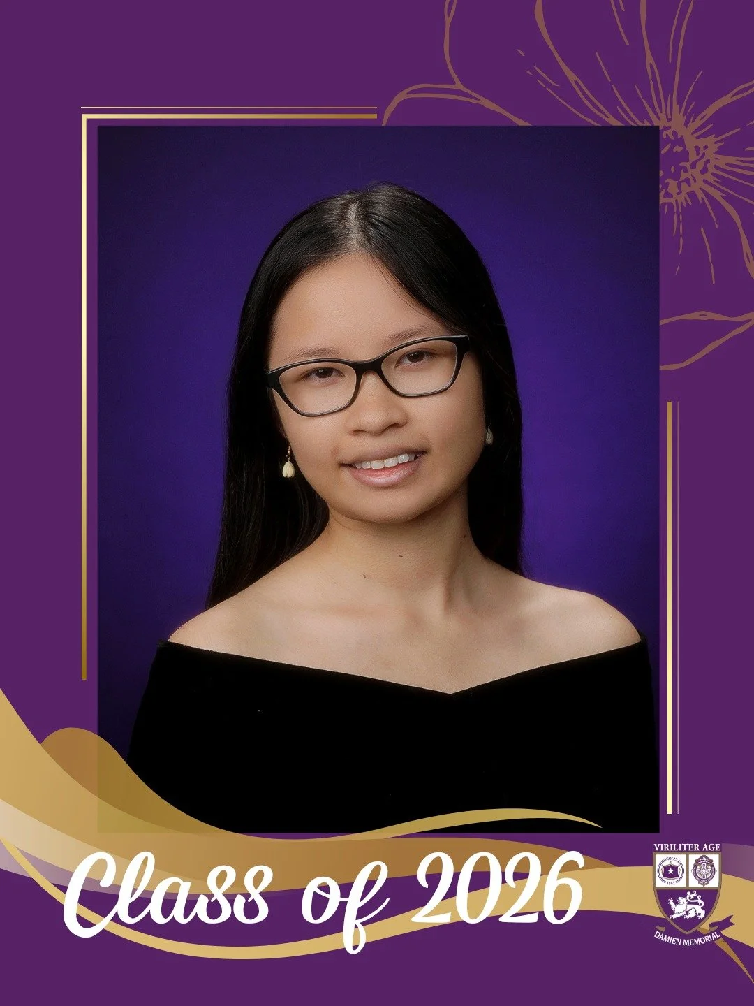 🎓 Countdown to Graduation | Class of 2026 

Congratulations, Kacie, a proud member of the Damien Memorial School Class of 2026. 

Wishing you all the best on your next chapter. 

Help us congratulate Kacie in the comments below 💜💛
 
#WeAreDamien #