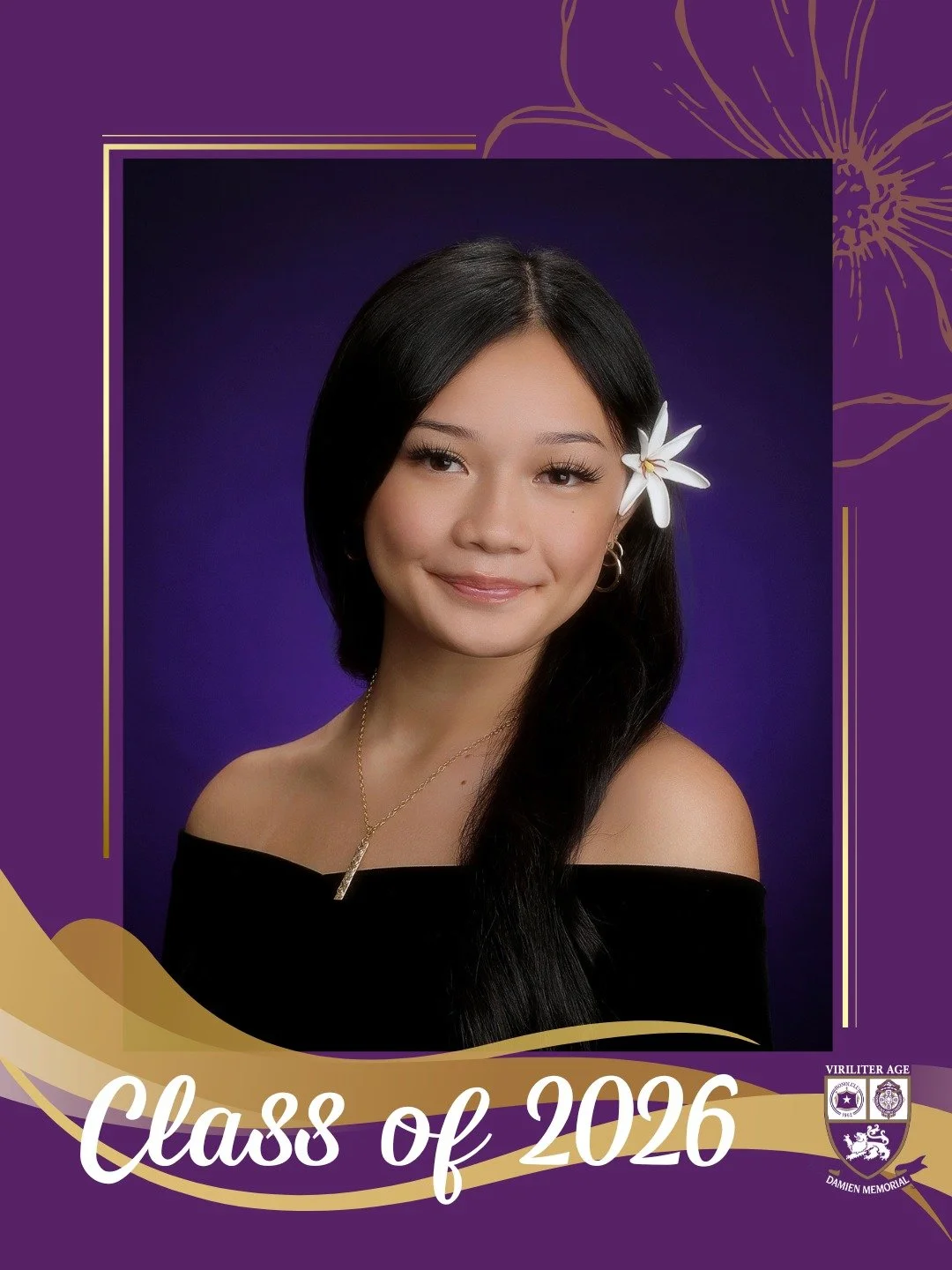 🎓 Countdown to Graduation | Class of 2026 

Congratulations, Trinytee, a proud member of the Damien Memorial School Class of 2026. 

Wishing you all the best on your next chapter. 

Help us congratulate Trinytee in the comments below 💜💛 

#WeAreDa