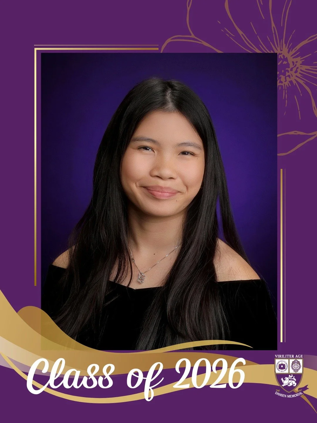 🎓 Countdown to Graduation | Class of 2026 

Congratulations, Olivia, a proud member of the Damien Memorial School Class of 2026. 

Wishing you all the best on your next chapter. 

Help us congratulate Olivia in the comments below 💜💛 

#WeAreDamien
