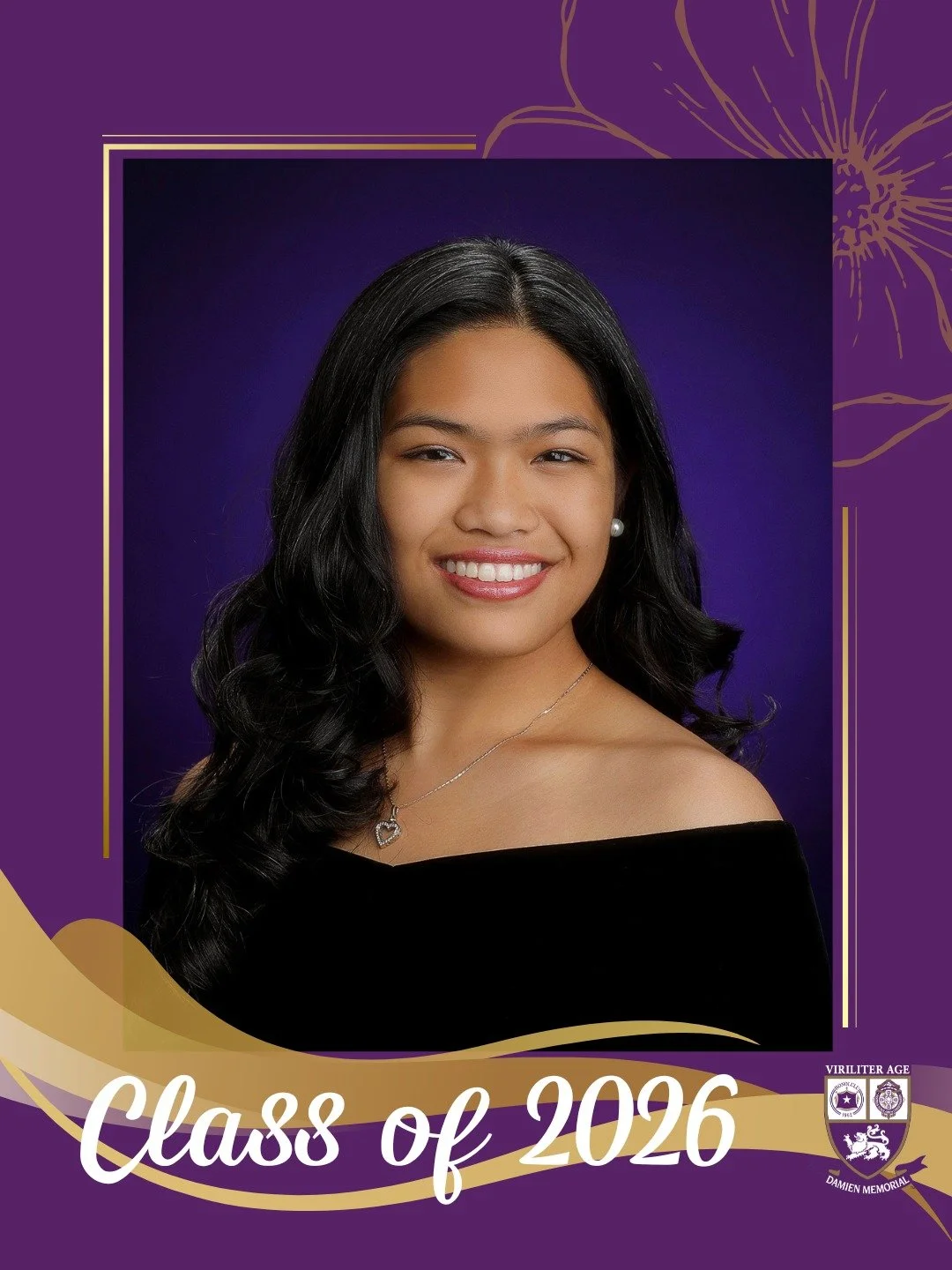 🎓 Countdown to Graduation | Class of 2026 

Congratulations, Lauryn, a proud member of the Damien Memorial School Class of 2026. 

Wishing you all the best on your next chapter. 

Help us congratulate Lauryn in the comments below 💜💛 

#WeAreDamien