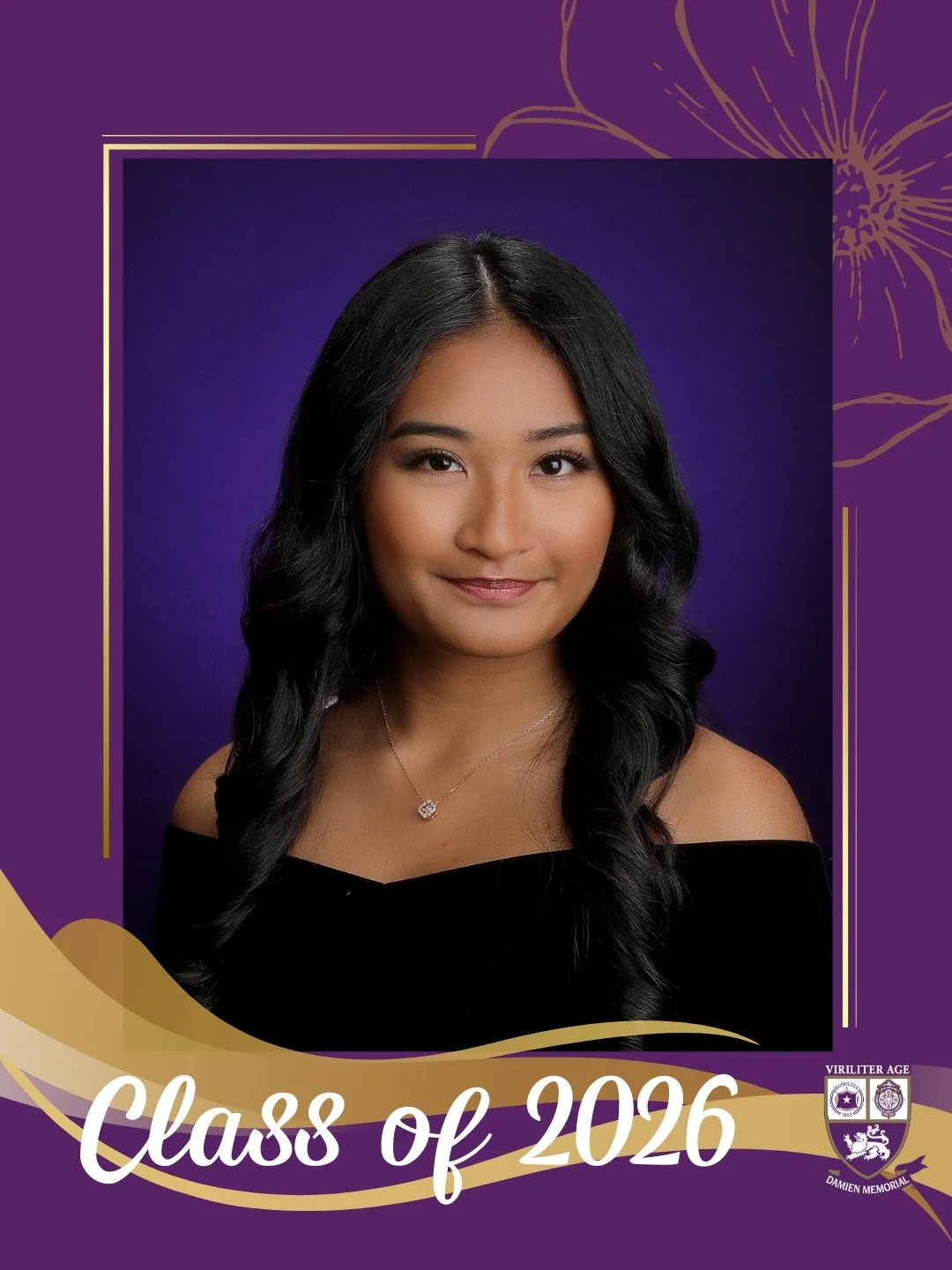 🎓 Countdown to Graduation | Class of 2026 

Congratulations, Arianna, a proud member of the Damien Memorial School Class of 2026. 

Wishing you all the best on your next chapter. 

Help us congratulate Arianna in the comments below 💜💛 

#WeAreDami