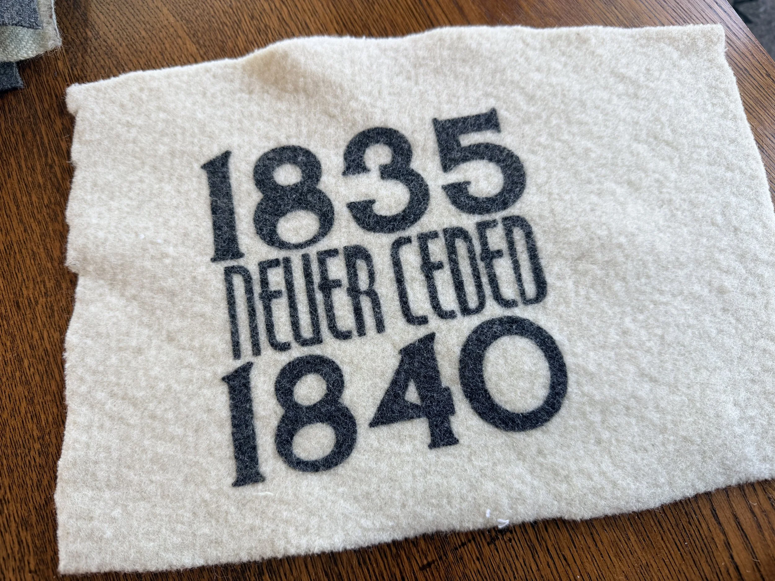 NEVER CEDED 1835 1849
