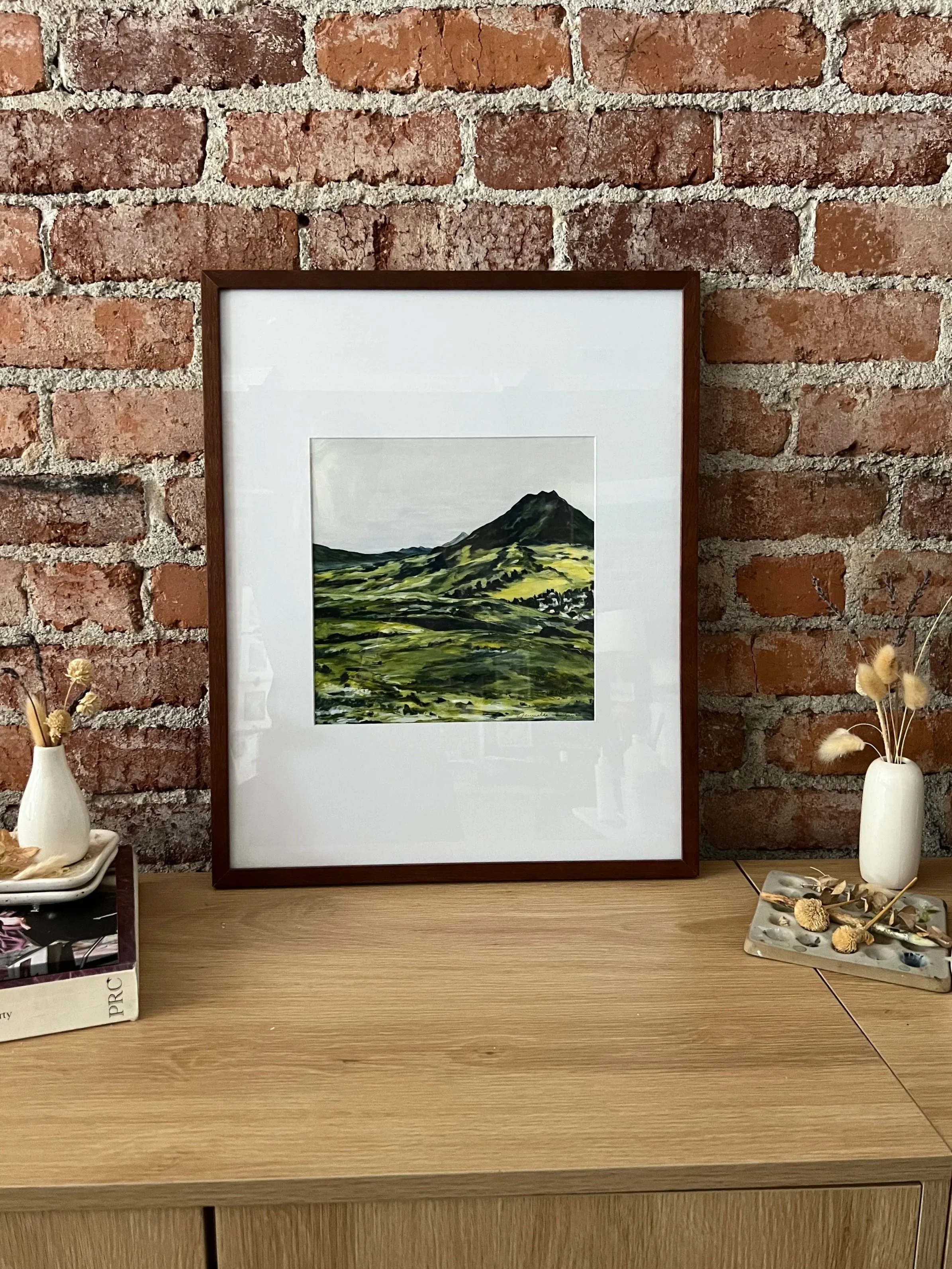 “Bishop Peak-Spring” Framed 10x10 PRINT
