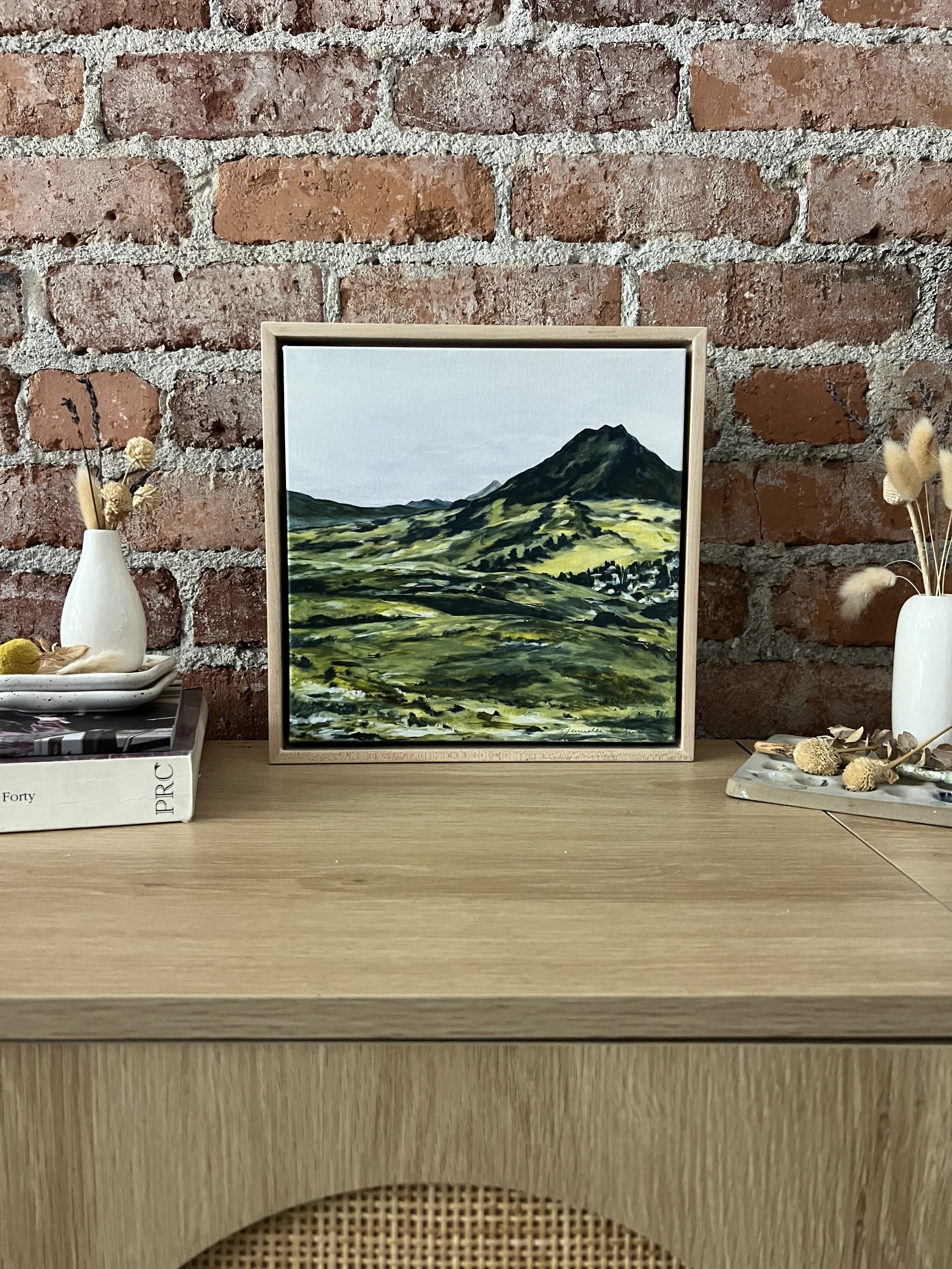 “Bishop Peak-Spring” Framed PRINT 10x10