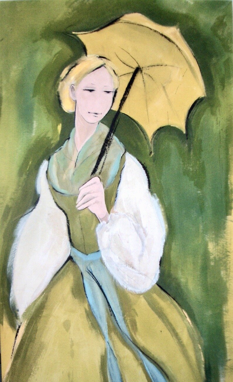 green dirndl austrian yellow umbrella.jpeg
