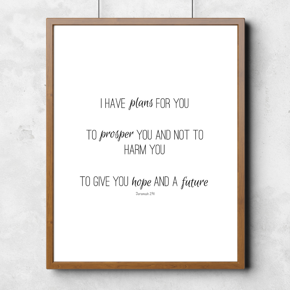 Jeremiah 29:11 Printable Art — Lauren Marie