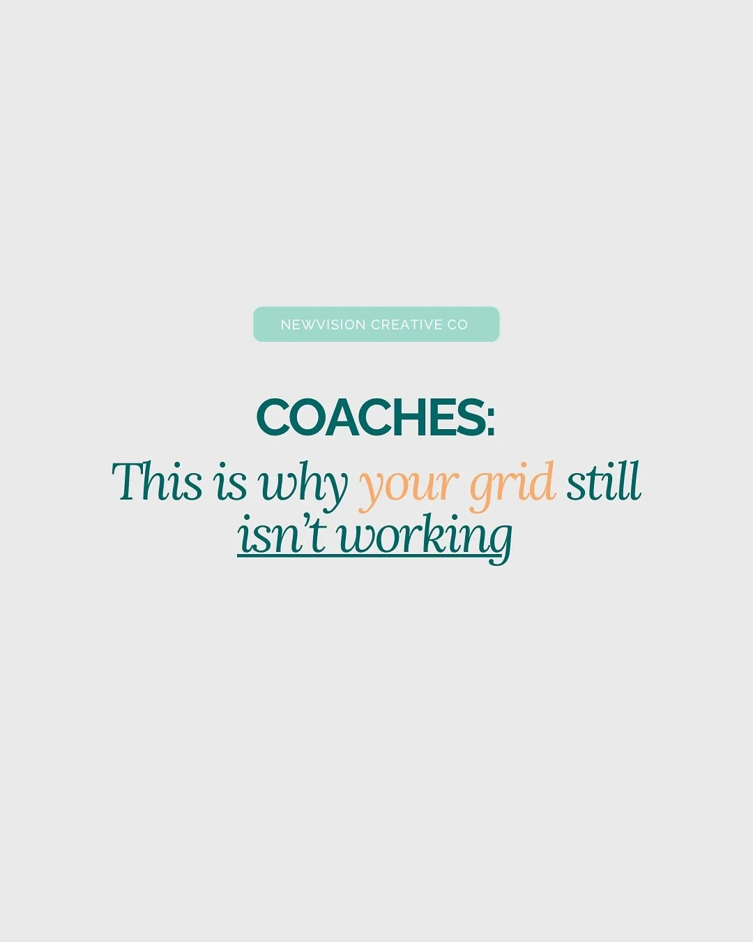Coaches: If your grid looks good but still isn&rsquo;t doing anything&hellip; You don&rsquo;t need more content. You need more clarity.

Most designers are handed messy messaging and told to &ldquo;make it pop.&rdquo;

That&rsquo;s why the visuals mi