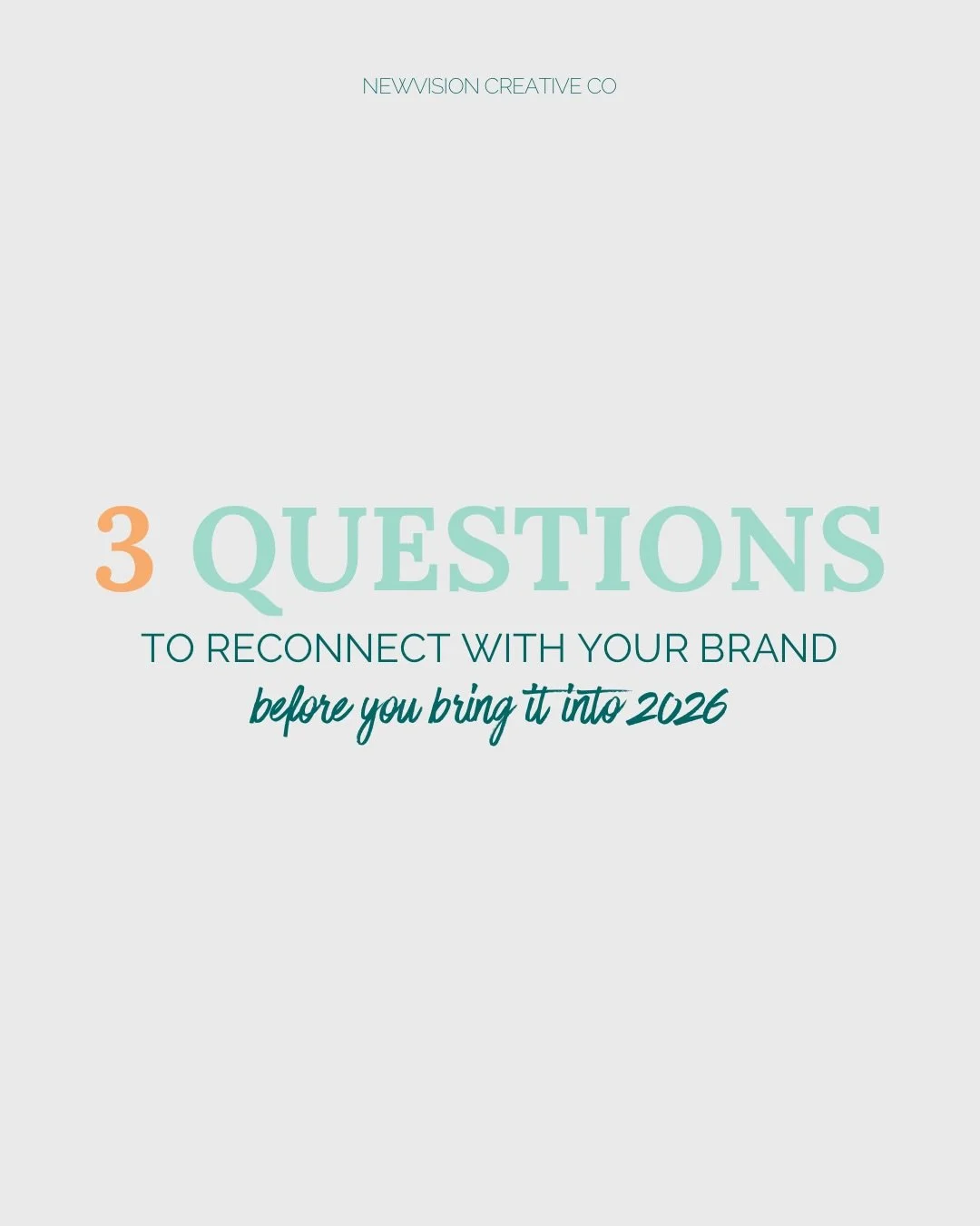 If showing up online has started to feel exhausting, forced, or slightly off&hellip; that&rsquo;s not a posting problem. It&rsquo;s a clarity problem.

Before you bring this version of your brand into 2026, ask yourself these three questions. Not to 