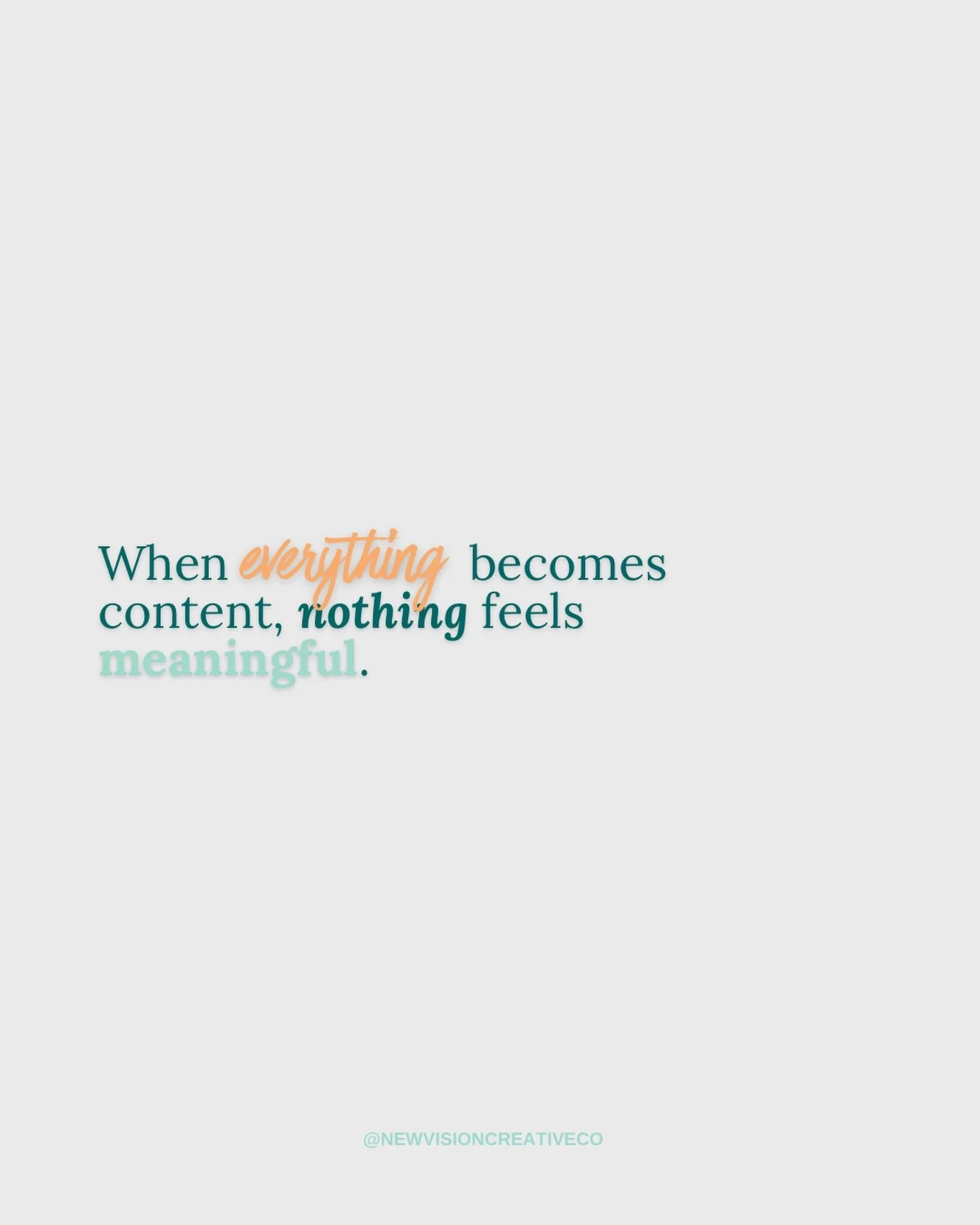 Let&rsquo;s be honest, here. Its a safe space&hellip; Content creation has become a bit like the job.

For coaches and personal brands, there&rsquo;s pressure to share everything and stay visible.

But when EVERYTHING becomes content, nothing feels m