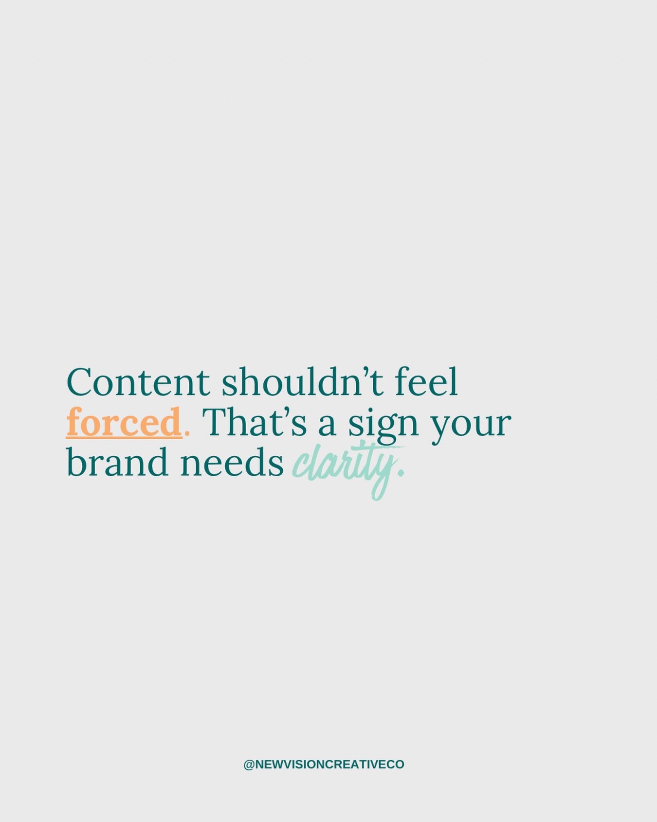 Content shouldn&rsquo;t feel forced. That&rsquo;s a sign your brand needs clarity.

For coaches and personal brands, content creation often turns into pressure to perform and stay visible.

But forced content usually isn&rsquo;t a creativity issue.
I