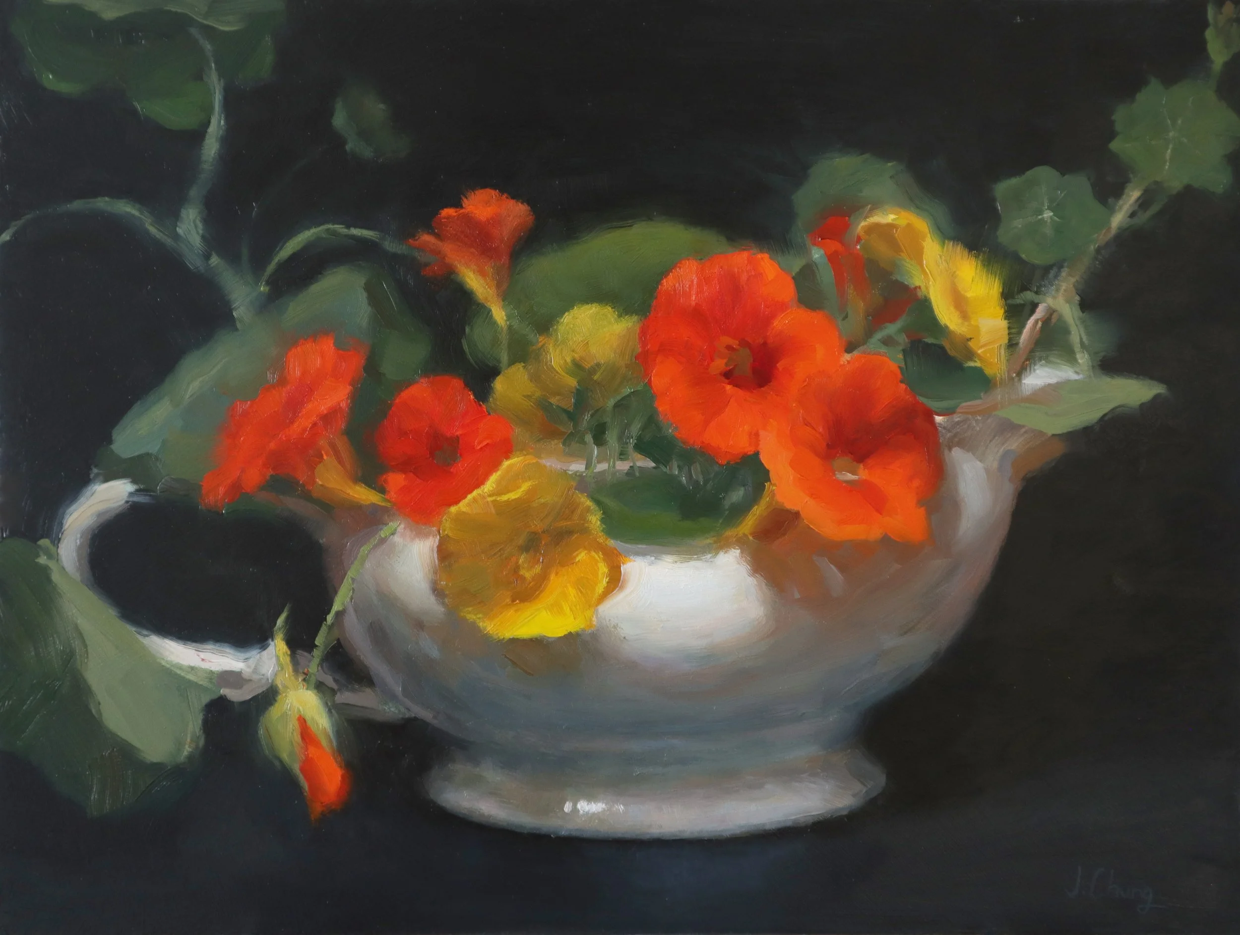 Nasturtiums and Pansies_9x12_2026_Jess Chung.jpg