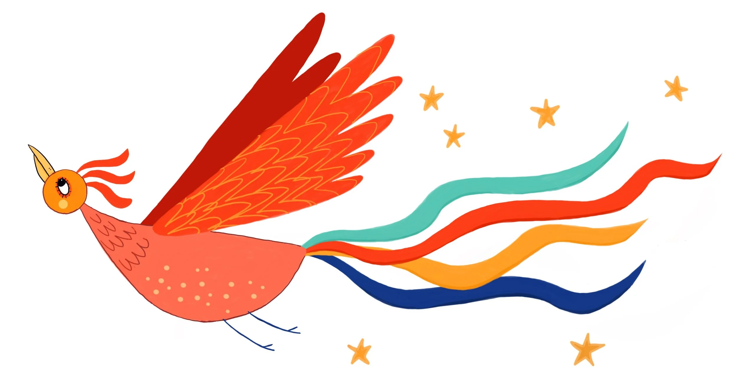 Illustration of Stravinsky's 'Firebird' for the Bridgewater Hall Manchester, by Melanie Williamson