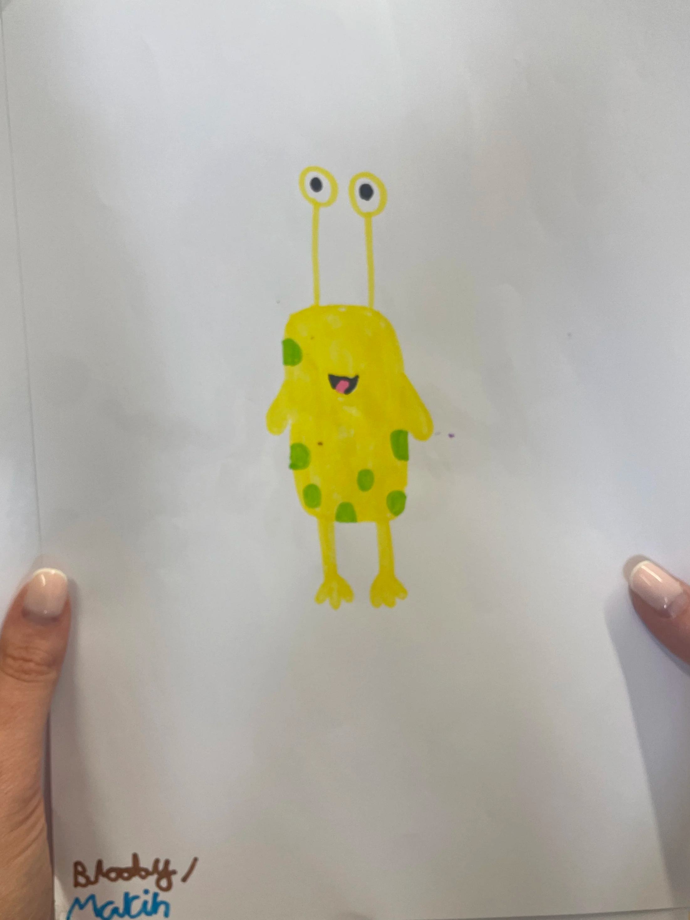 Yellow 'Blobby' monster by Marin