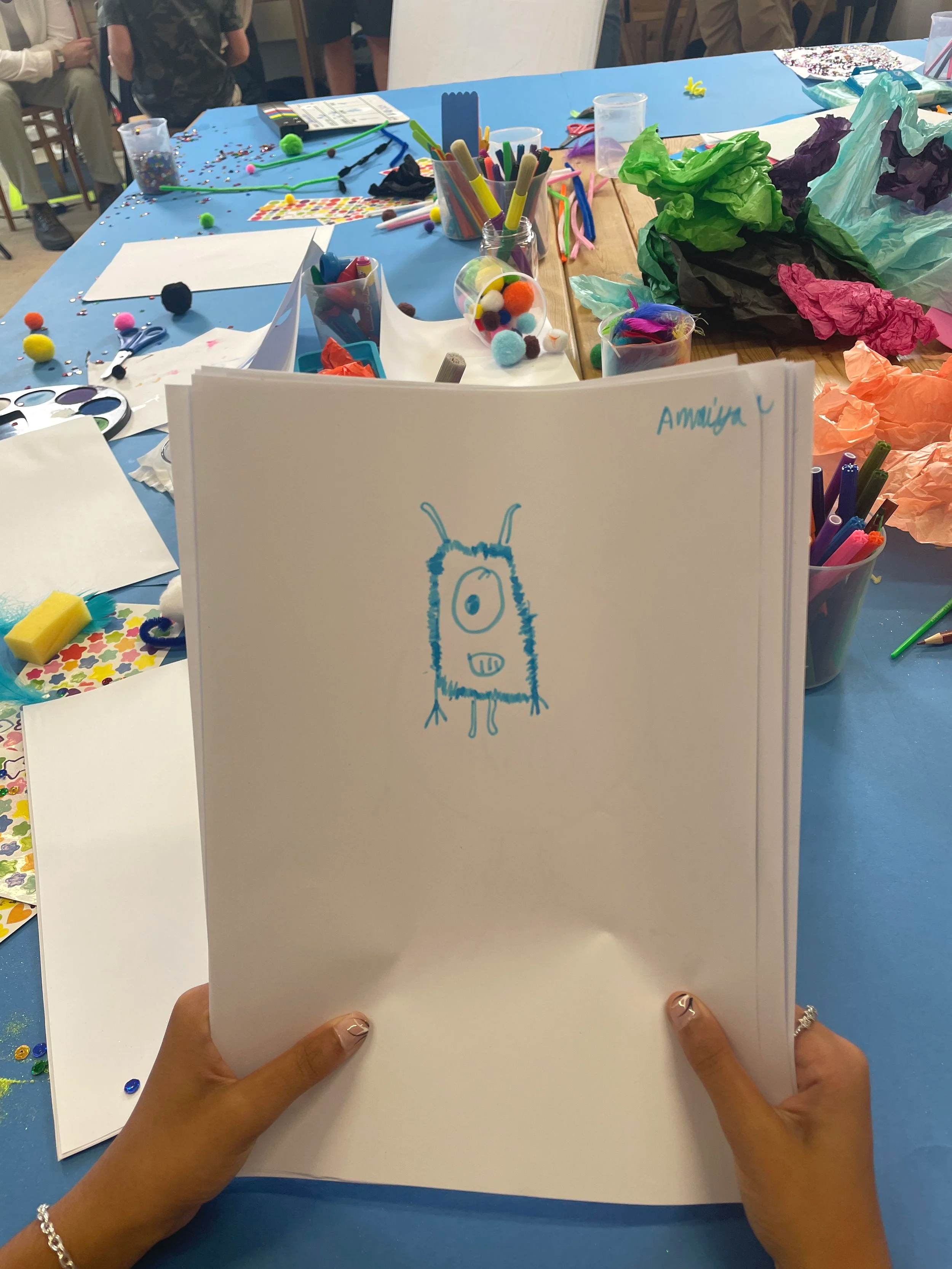 Annaiya's blue monster