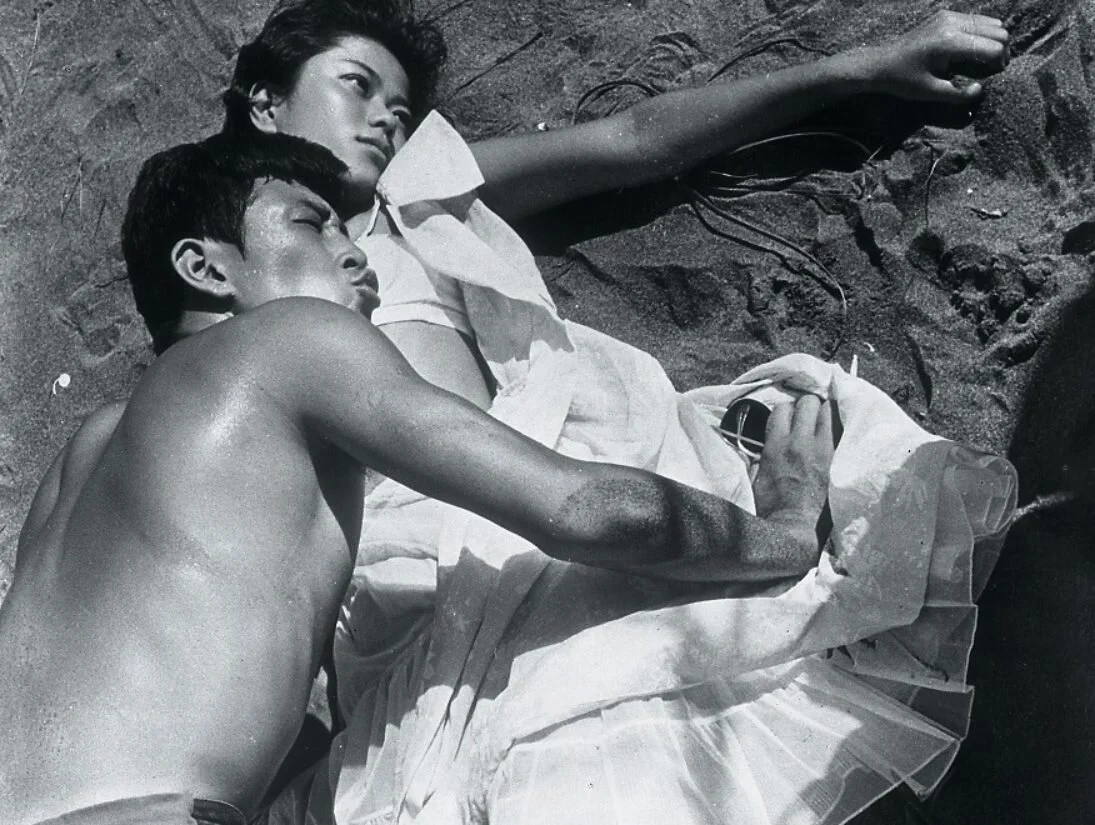 koreyoshi kurahara’s The Warped Ones (Kyōnetsu no kisetsu) - released in 1960, this film was not one of the original 5 sun tribe productions but took huge inspiration from ishihara’s works | source: festival of the 3 continents