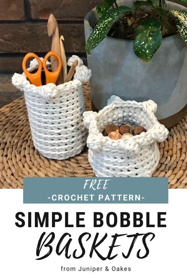 30 Free Crochet Basket Patterns To Contain the Clutter