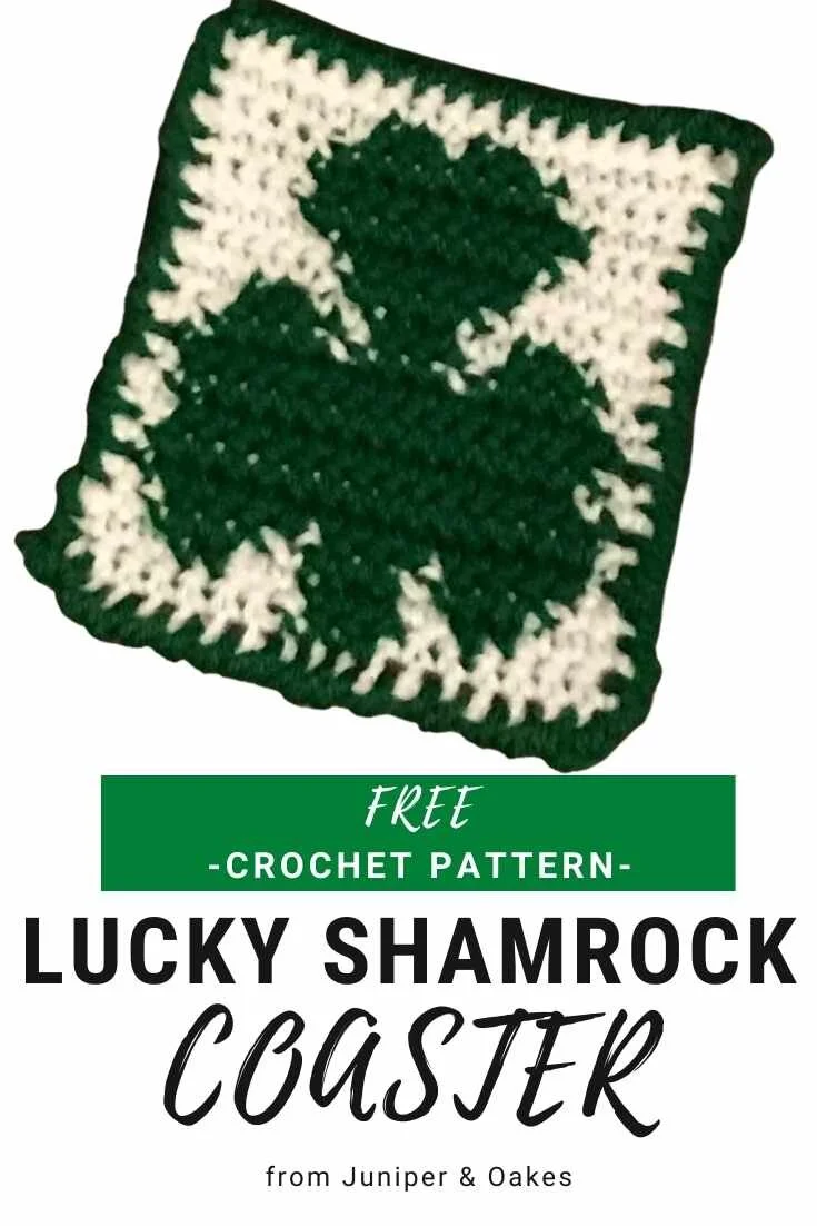 Lucky Shamrock Mug Rug / Coaster - Free Crochet Pattern — Juniper & Oakes