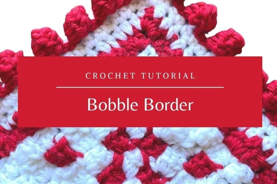 How to Crochet a Bobble Border on a Blanket Crochet Christmas Afghan