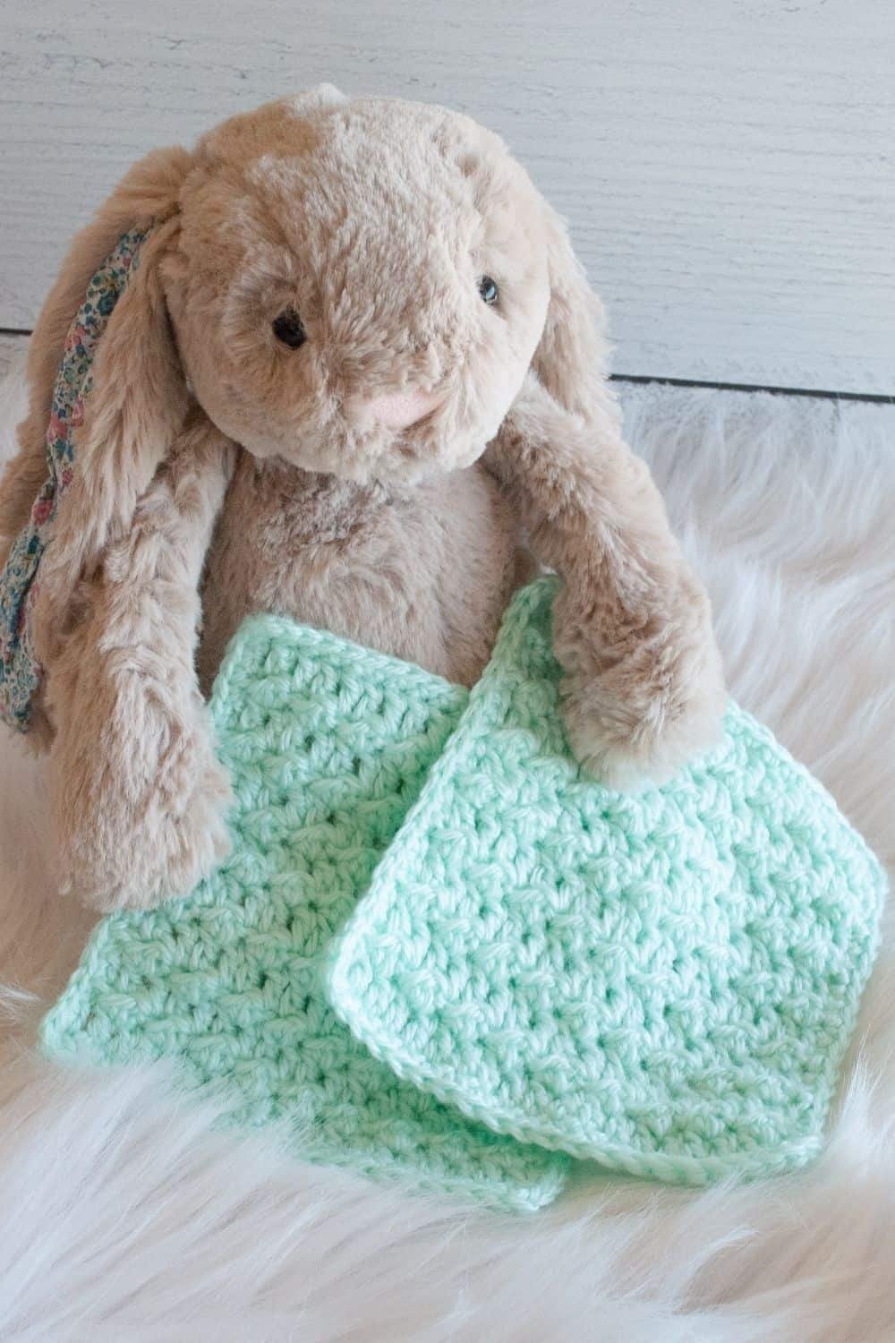Crochet pattern for light green preemie baby NICU bonding square