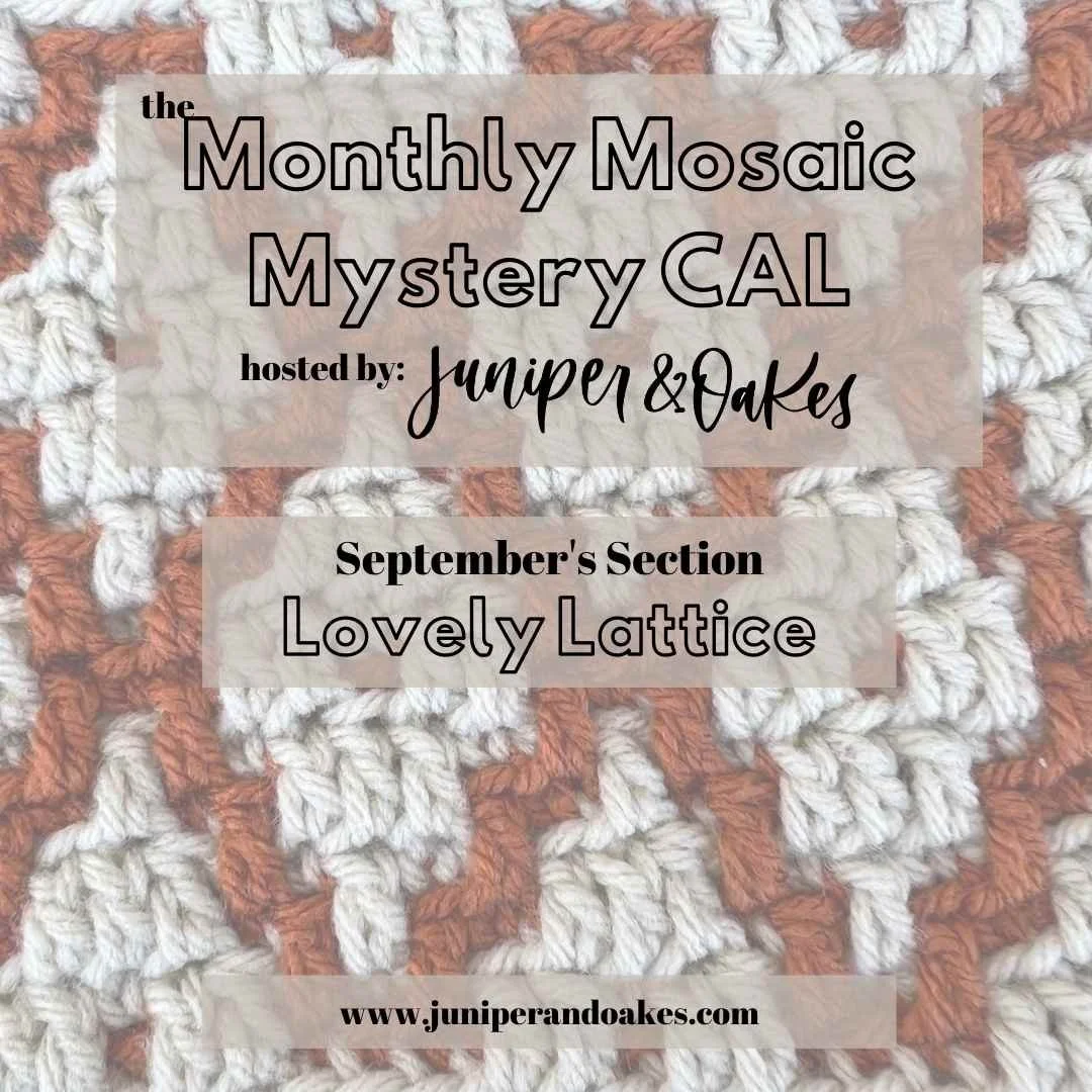 Lovely Lattice - Overlay Mosaic Afghan Strip - September - Monthly Mosaic Mystery CAL - FREE Chart