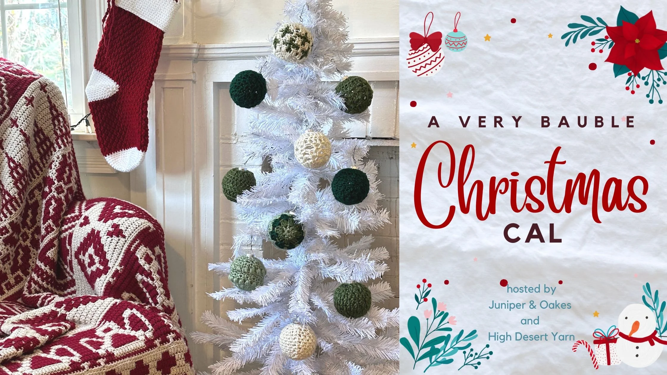 10 Free Christmas Ornament Bauble Crochet Patterns - A Very Bauble Christmas Crochet-A-Long (CAL)
