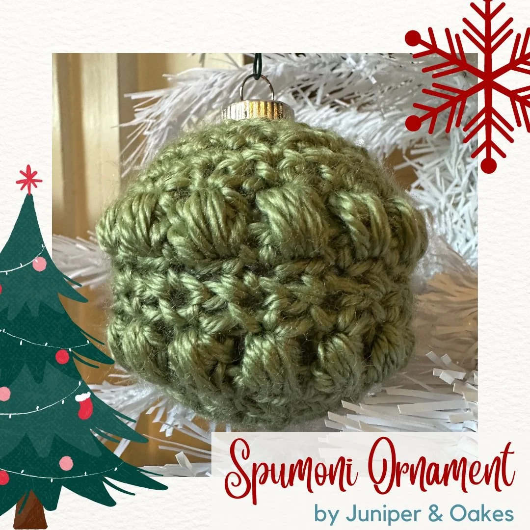 Spumoni - Textured Bauble Christmas Ornament - Free Crochet Pattern &amp; Video