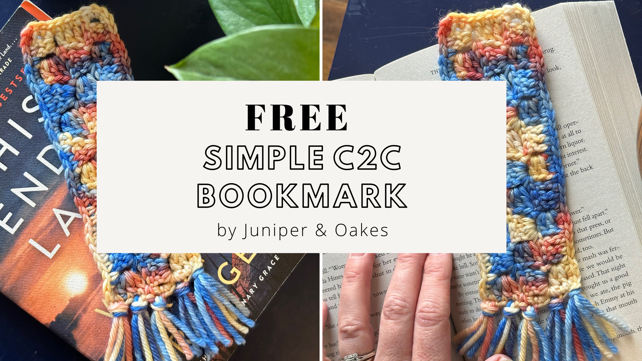 Simple C2C Bookmark - FREE Crochet Pattern 