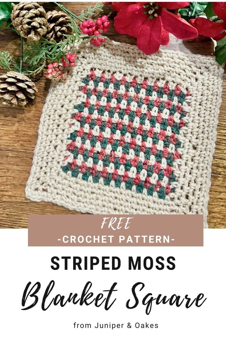 Striped Moss Blanket Square  FREE Crochet Pattern — Juniper & Oakes