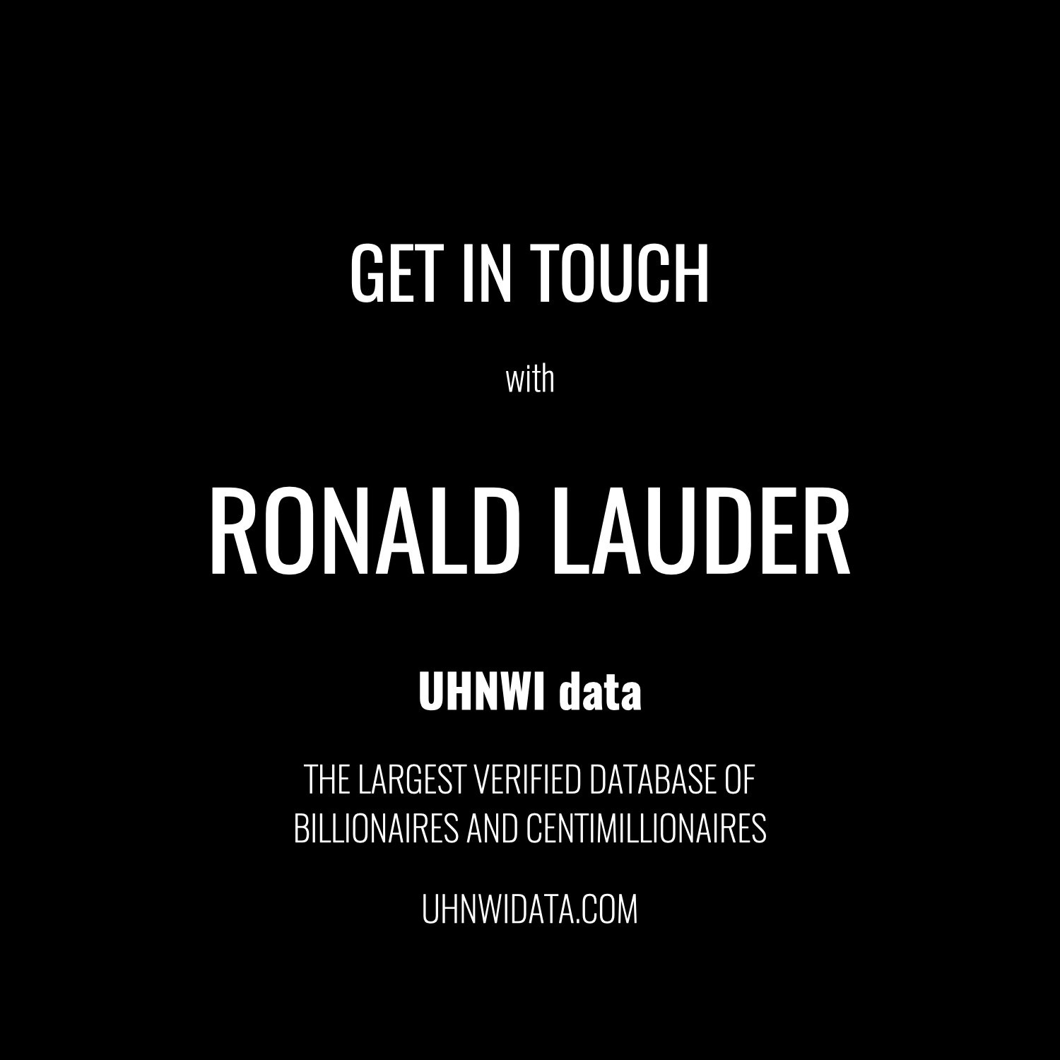 Ronald Lauder | $1B+