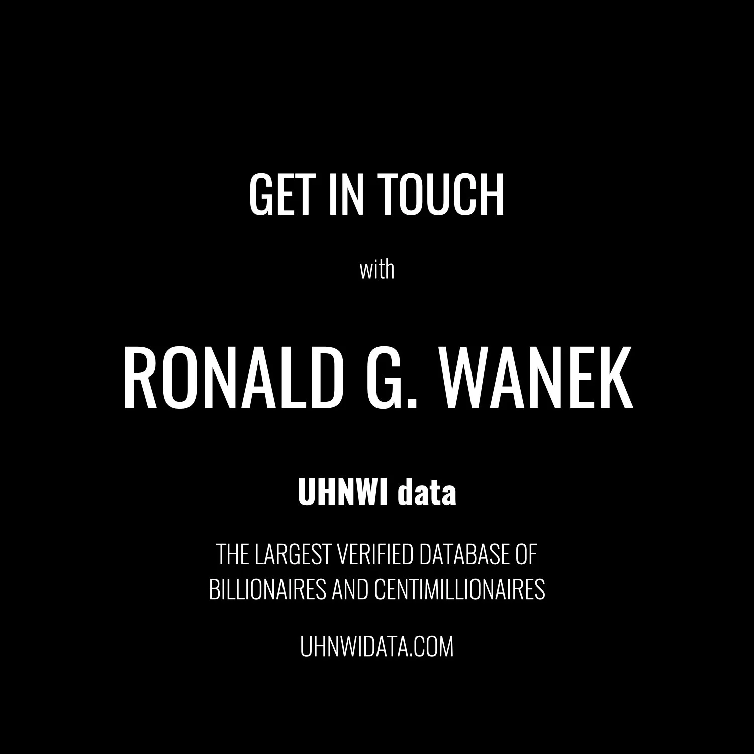 Ronald Wanek | $1B+