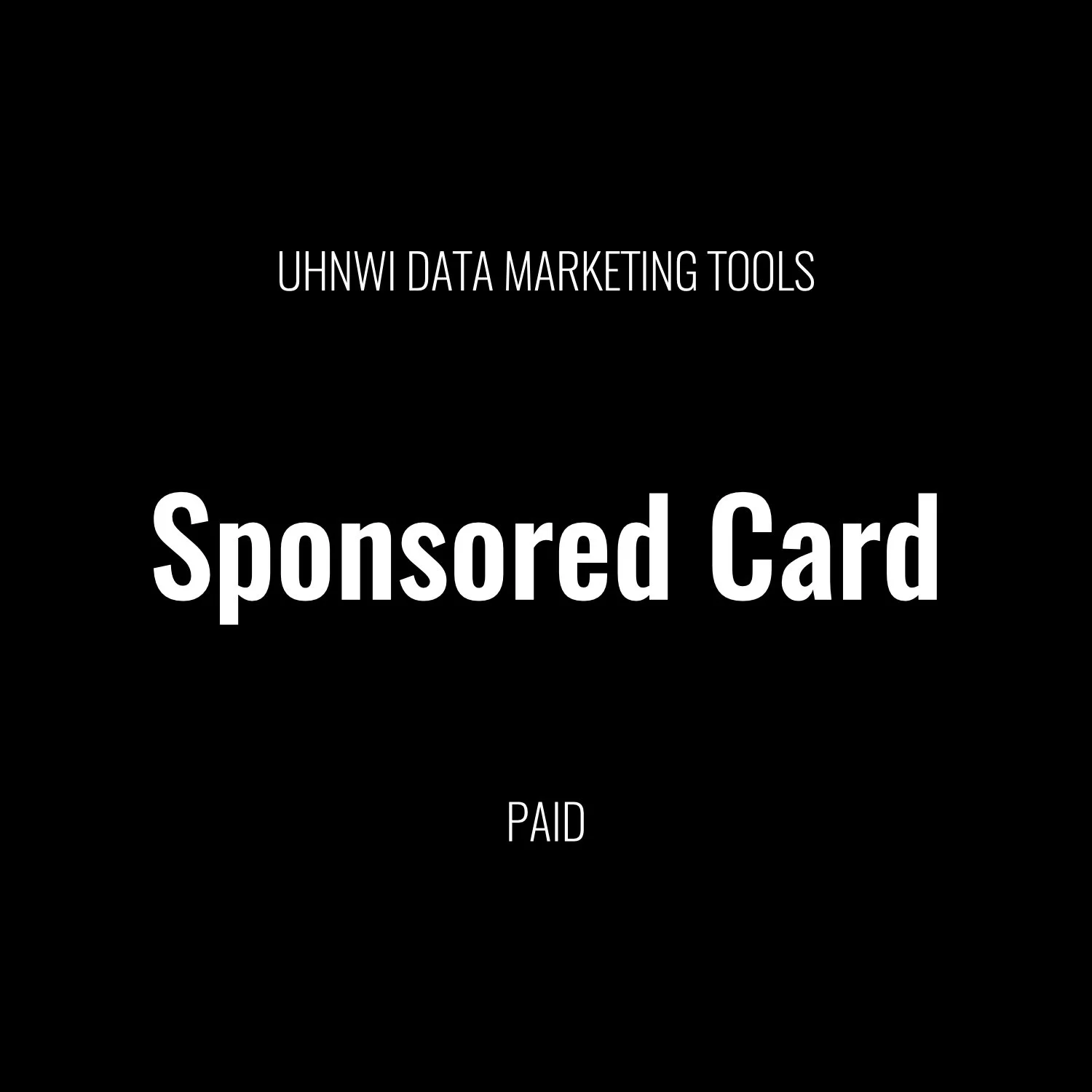 Stay visible to 10,000 billionaires, centi-millionaires, and multimillionaires with a sponsored card in the Wealth Intelligence Newsletter.