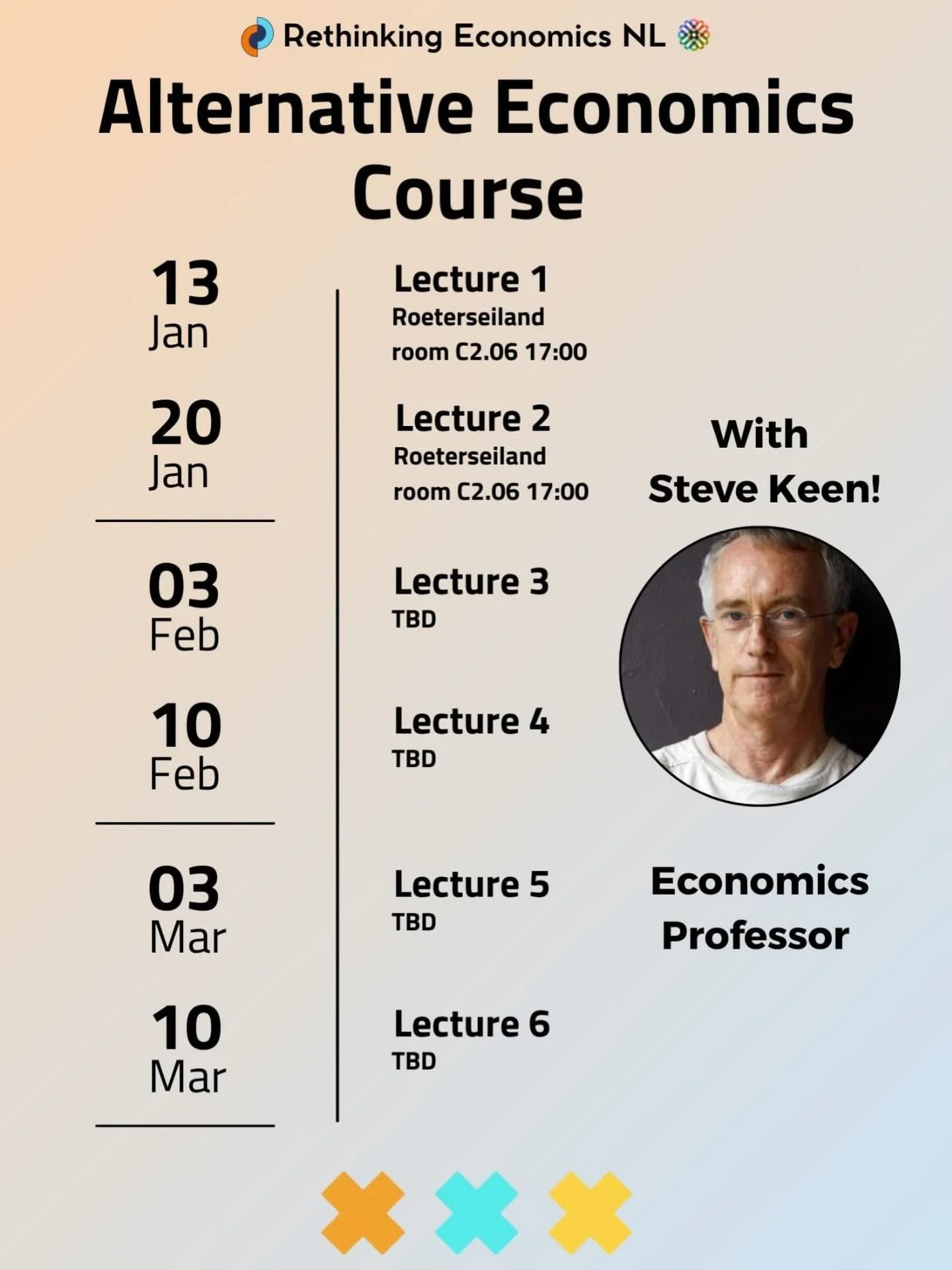 Hi everyone, we are excited to announce a new lecture series on Complexity Economics!

Professor Steve Keen is an influential heterodox economist, best known for predicting the 2008 financial crisis and for his powerful critique of mainstream economi