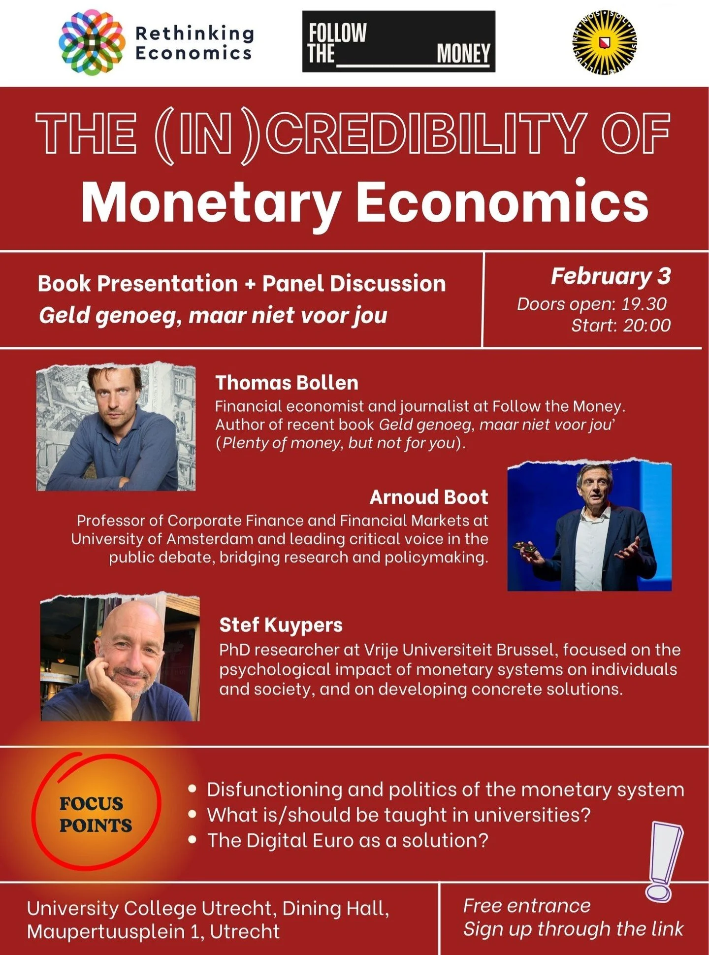 📣 We're excited to announce that we're organizing an event together with journalist platform @followthemoney_nl! A presentation of the book of 'Geld genoeg, maar niet voor jou' (Plenty of money, but not for you) by Thomas Bollen, followed by a panel