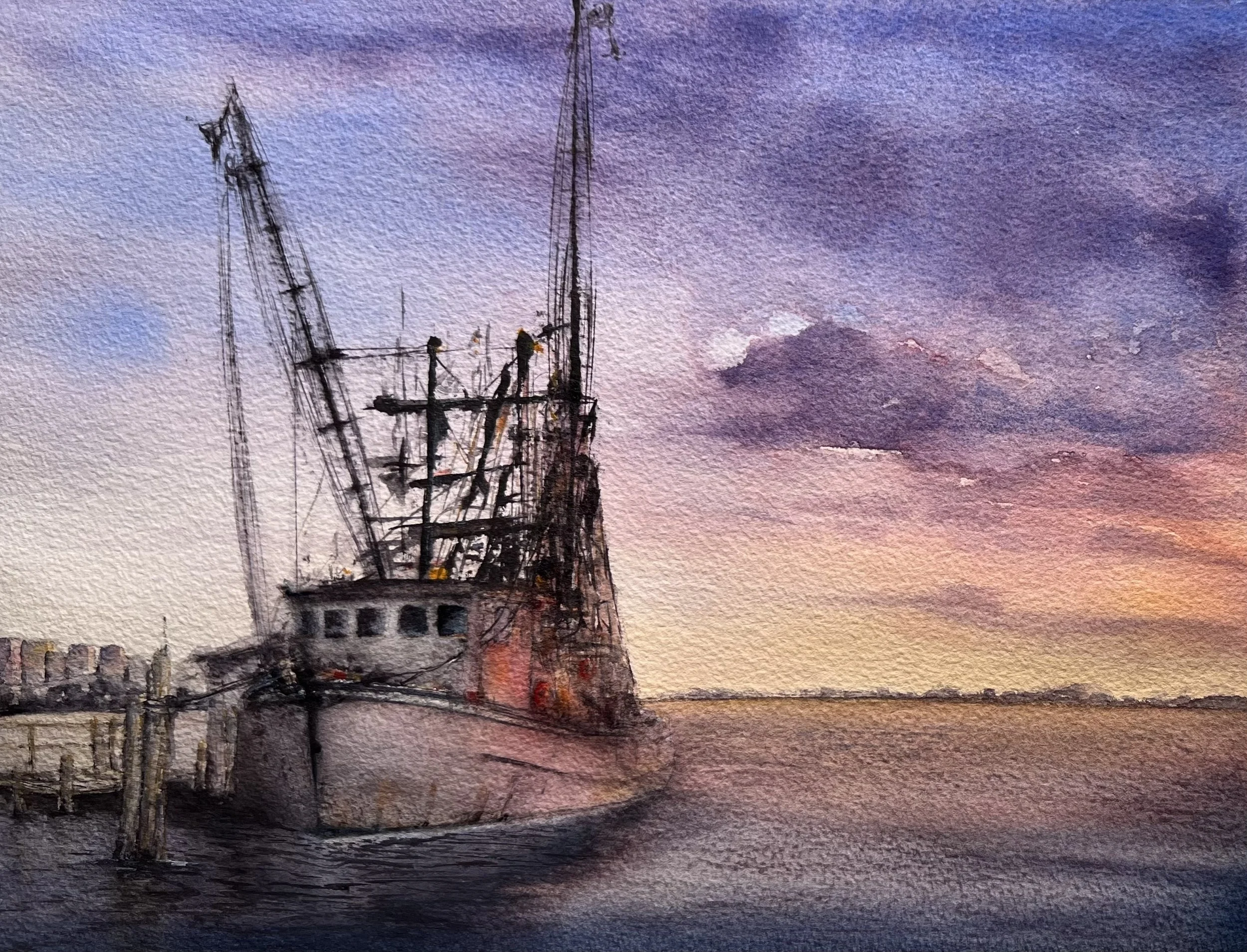 shrimp boat at the dock