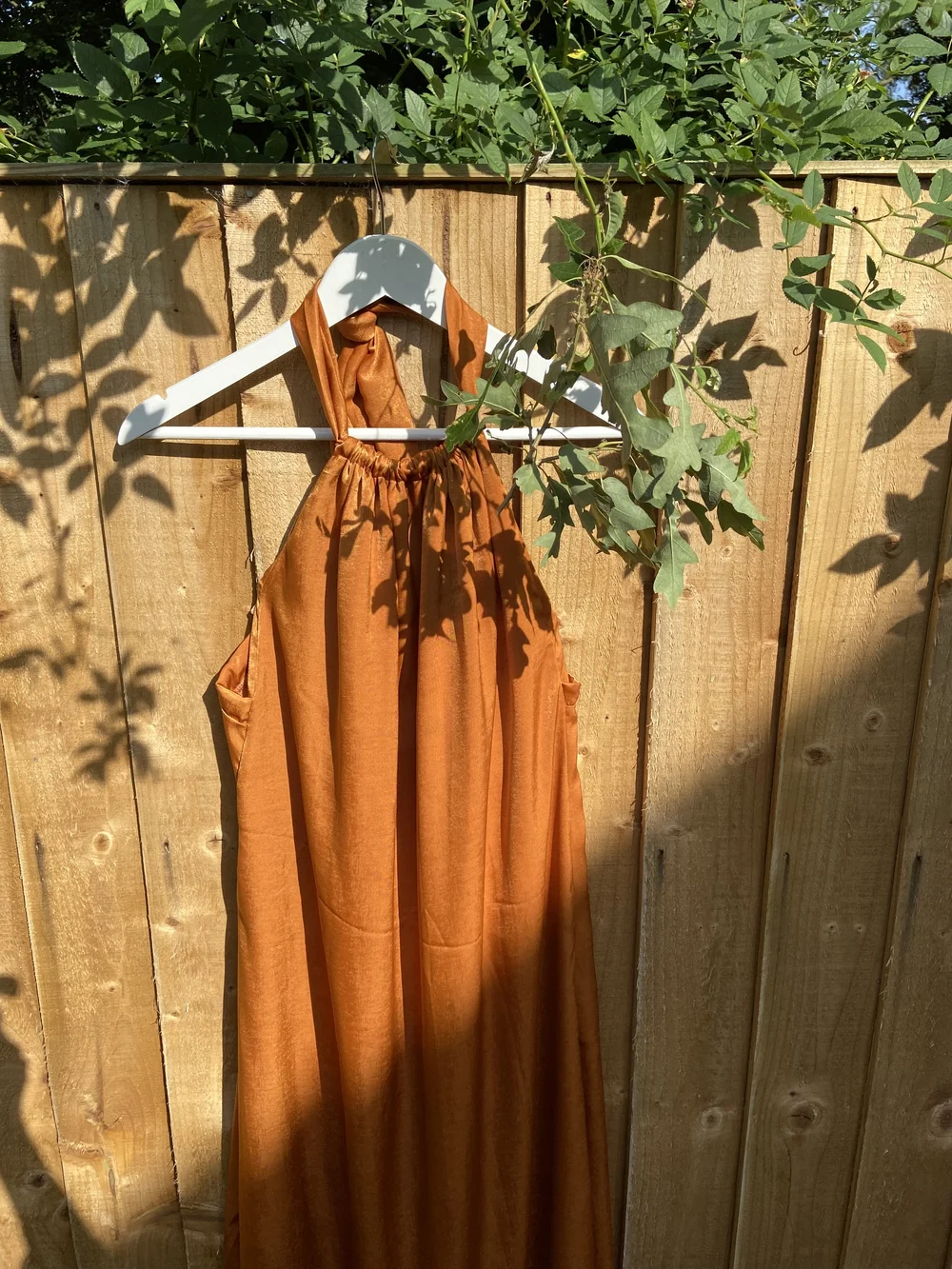 Lullah Halter Maxi Dress in Burnt Orange