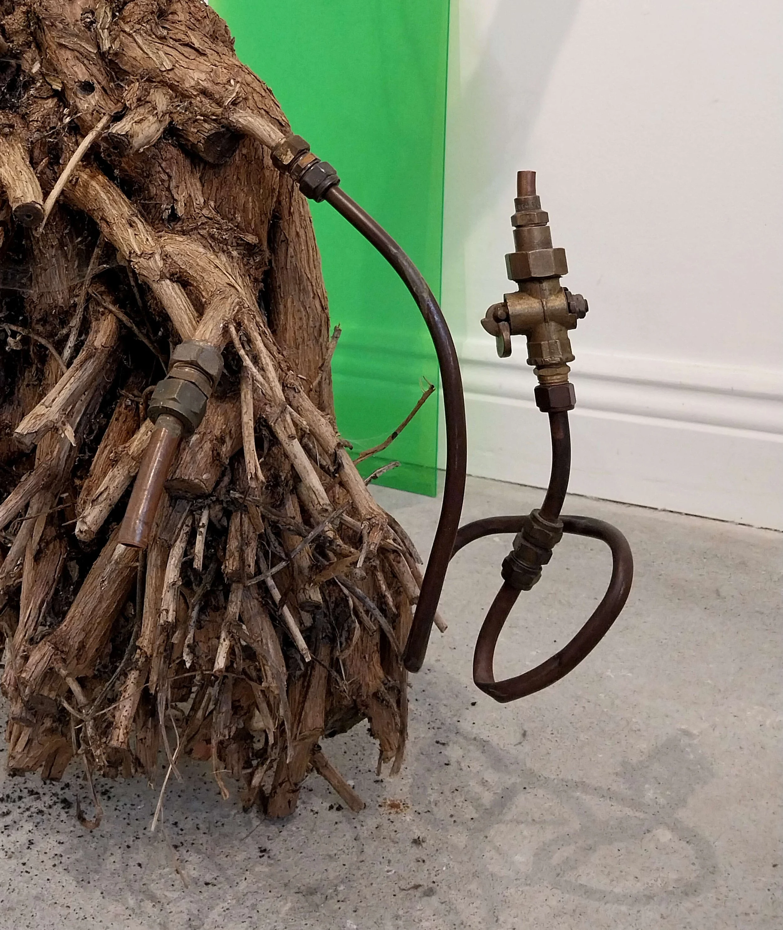 Gush detail 2025, wood, polycarbonate, plumbing