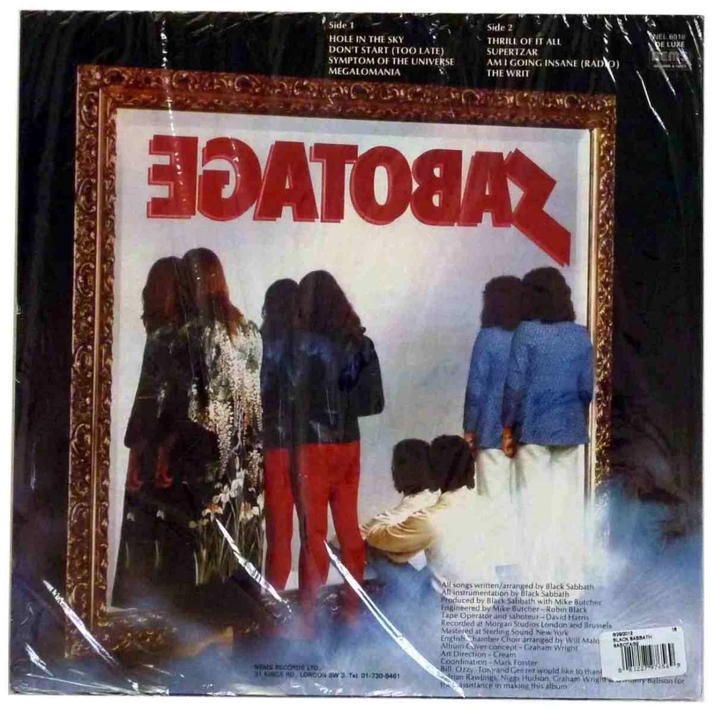CD ブラック・サバス サボタージュ 23PD127 Vertigo /00110 Black Sabbath – Sabotage – CD (Album, Reissue), 1986