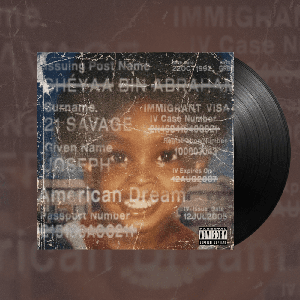 American Dream- 21 Savage Black Vinyl LP — Vertigo Vinyl