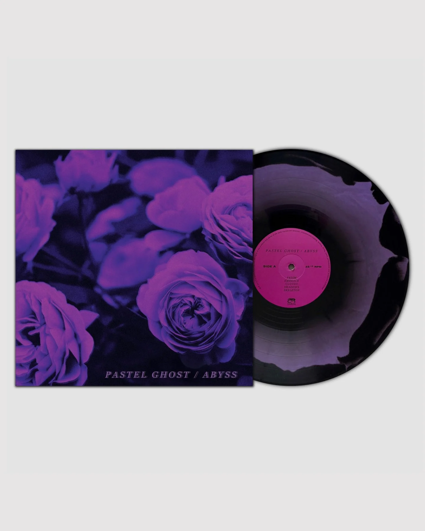 @vertigo.vinyl x @pastel_ghost 

VV Exclusive: &ldquo;Abysss&rdquo; by Pastel Ghost pressed on Black and Purple Smash Vinyl LP. Limited to only 500 hand numbered copies, once sold out, this variant will never be repressed. Only at VV. 

Originally re