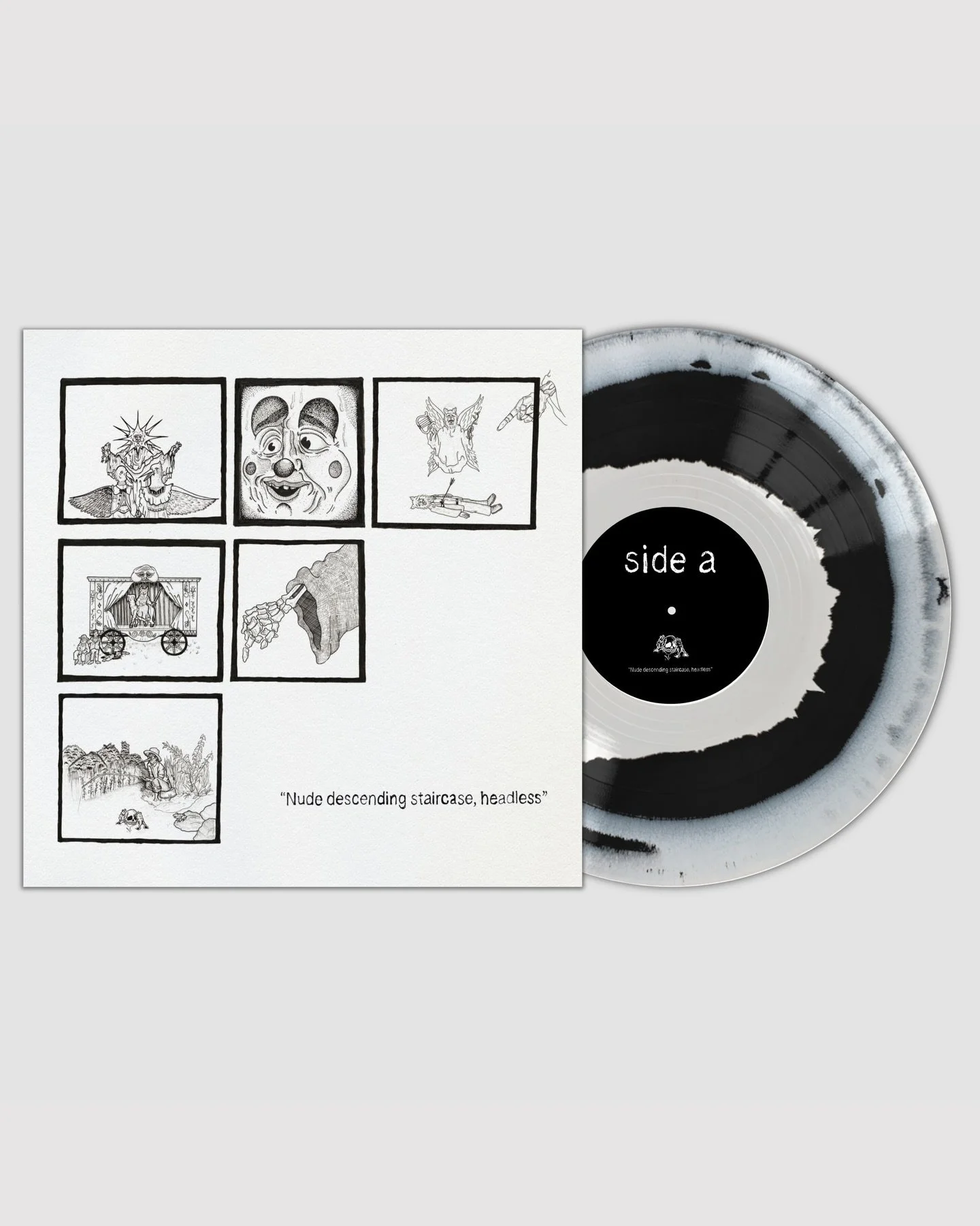 @vertigo.vinyl x @realteensuicide 

VV Exclusive: &ldquo;Nude Descending Staircase Headless&rdquo; by Teen Suicide

Pressed on a black and white smash vinyl, this release is limited to only 150 hand-numbered copies. Once it&rsquo;s sold out, it will 