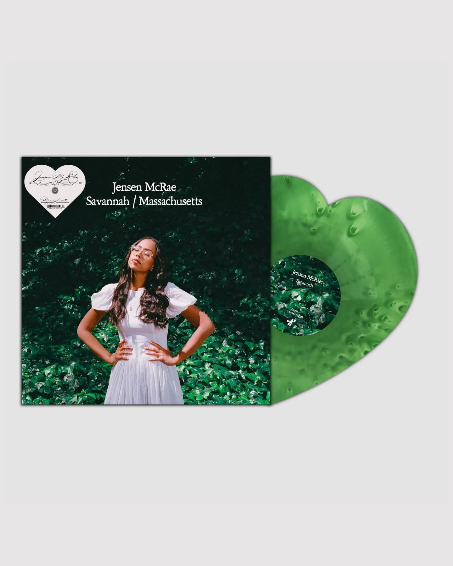 @vertigo.vinyl x @jensenmcrae 

VV Exclusive: Massachusetts / Savannah by Jensen McRae

Pressed on a ghostly green heart shaped vinyl with brand new artwork, this release is available for 7 days, or while supplies last. This release will be hand numb