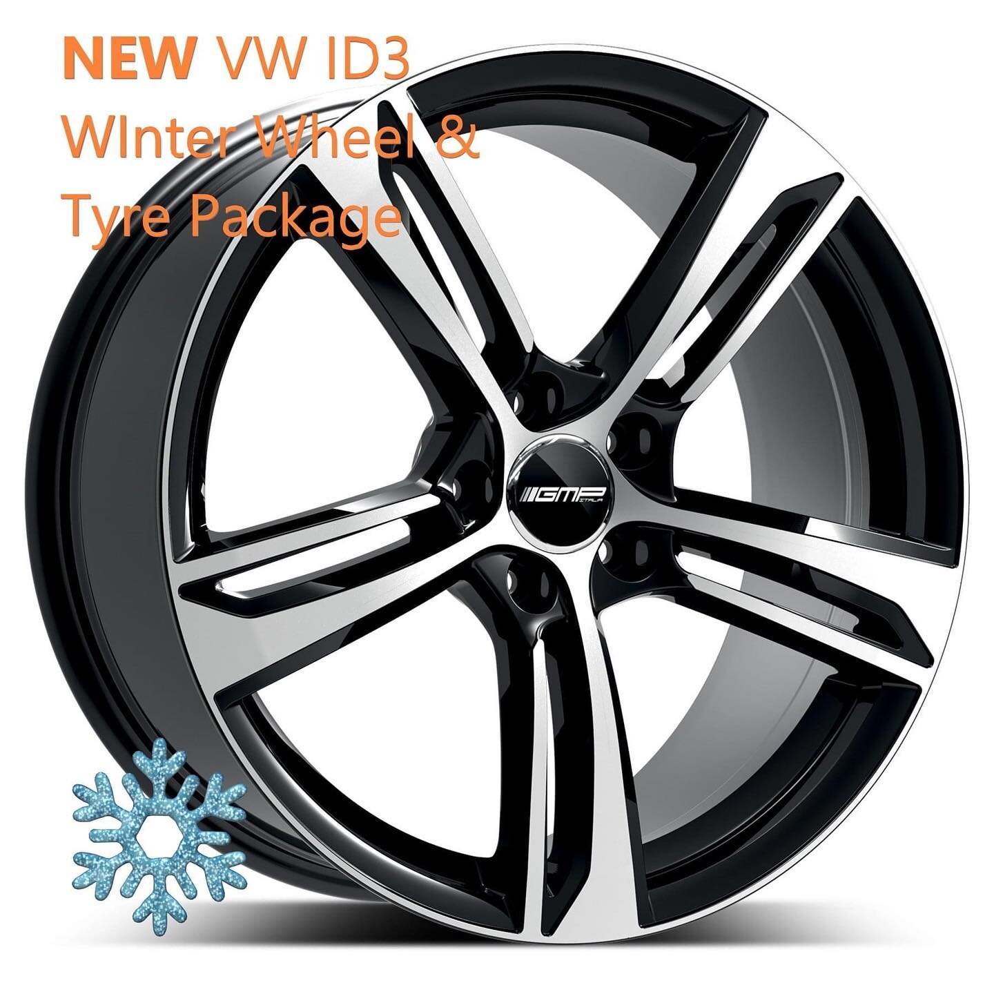 Introducing the UK's first Winter Wheel &amp; Tyre package specifically tailored to the VW ID3. This package includes a set of GMP Alloy Wheels, the Pak in Black/Polished or the Arcan in Silver/Polished, both in the stock ID3 7.5x18&quot; ET55 size. 