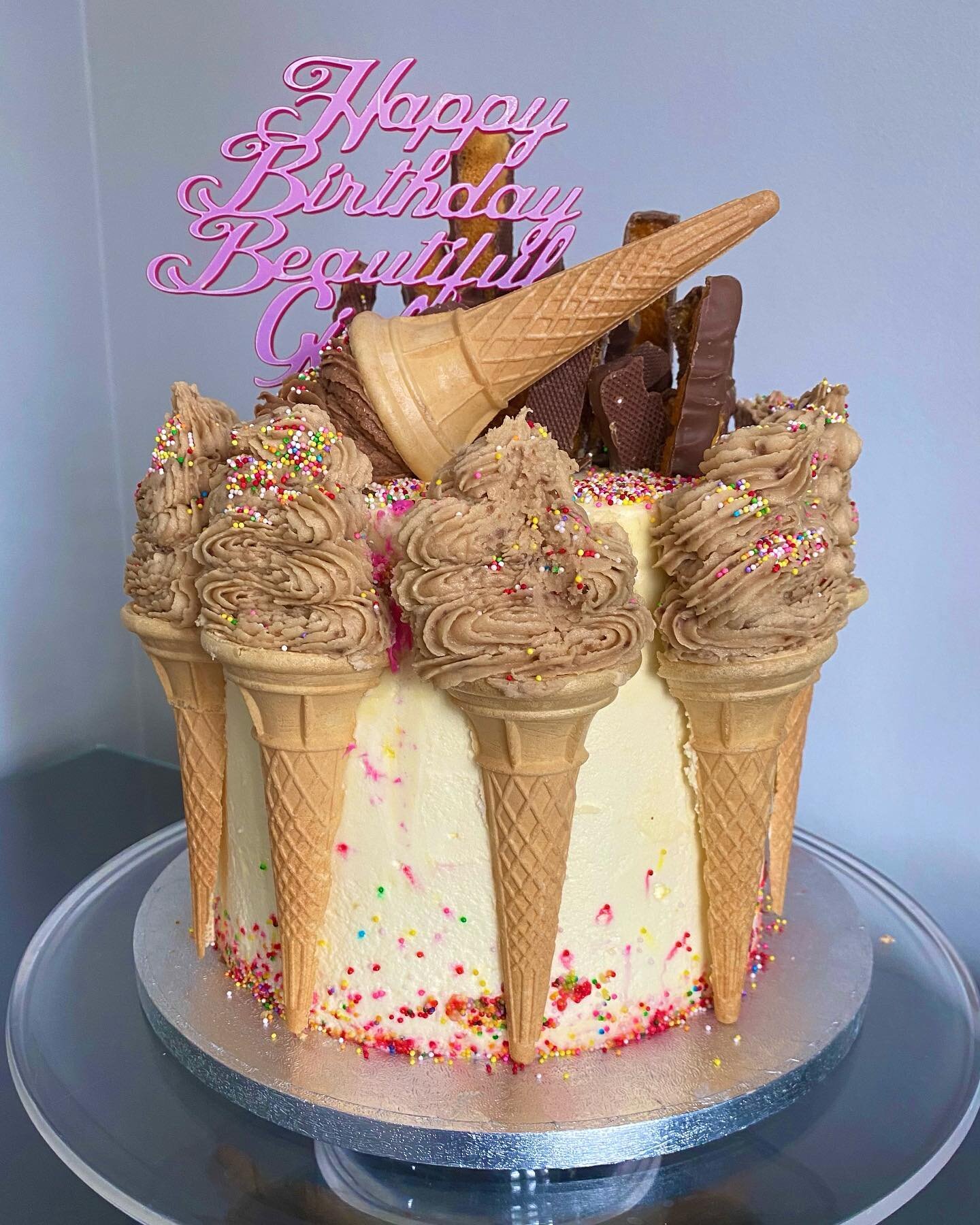 Ice Cream, you scream, we all scream for Ice Cream &hellip;.. Cone Cakes 🍦 🎂  #hampsteadbakery #birthday #celebration #icecreamcakes #sprinklecakes #wowcakes #buttercreamcakes #instagood #londonfood #instafood #celebrationcakes #foodpost #foodmemes