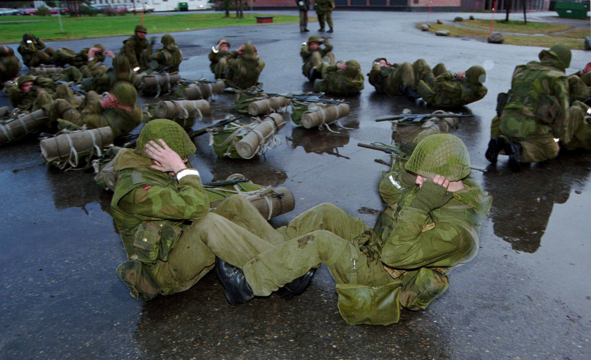  Troops doing physical training in Skjold, Norway 