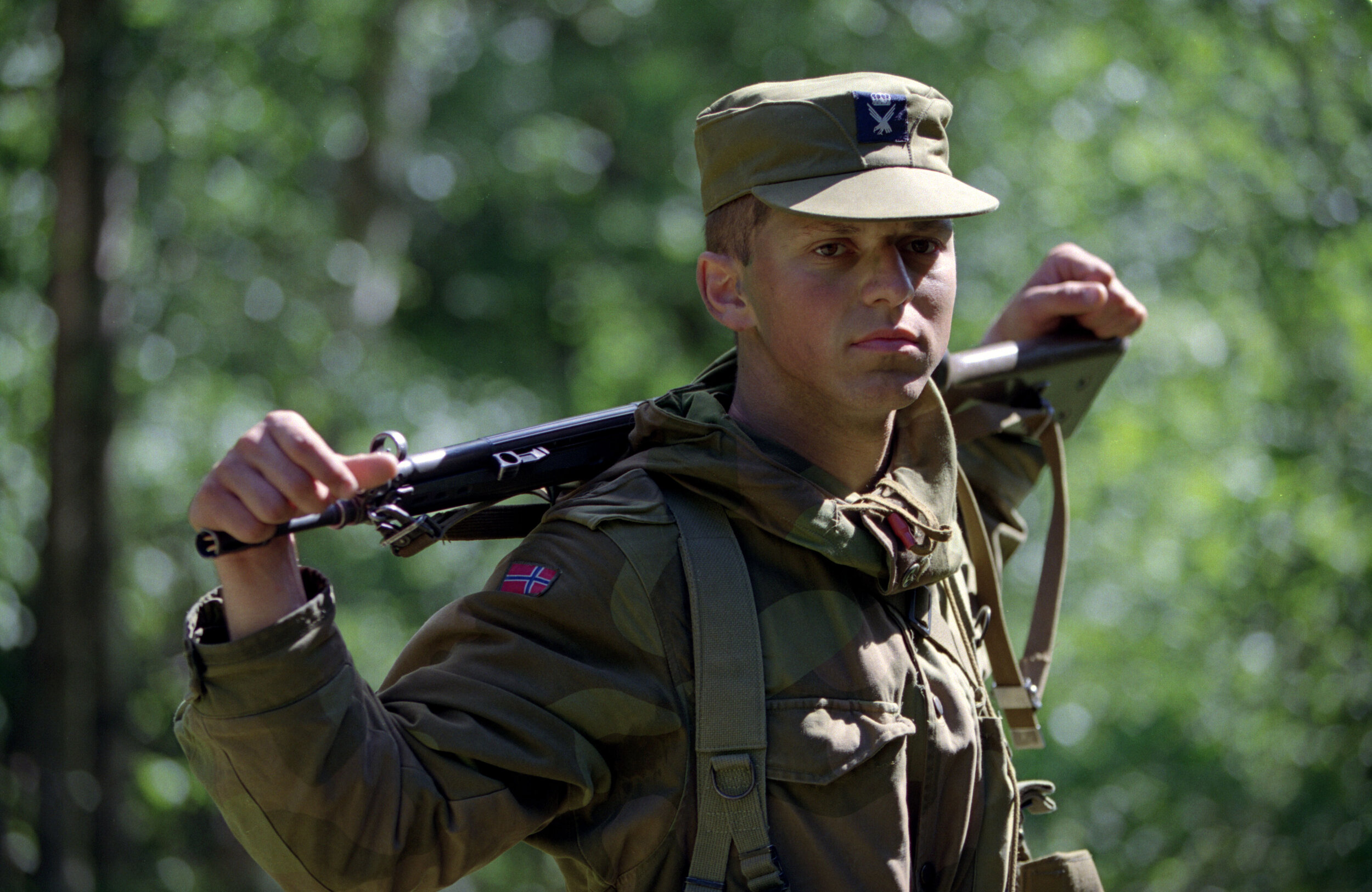  Norwegian Air Force Officer School trainee on an exercise, 1998 