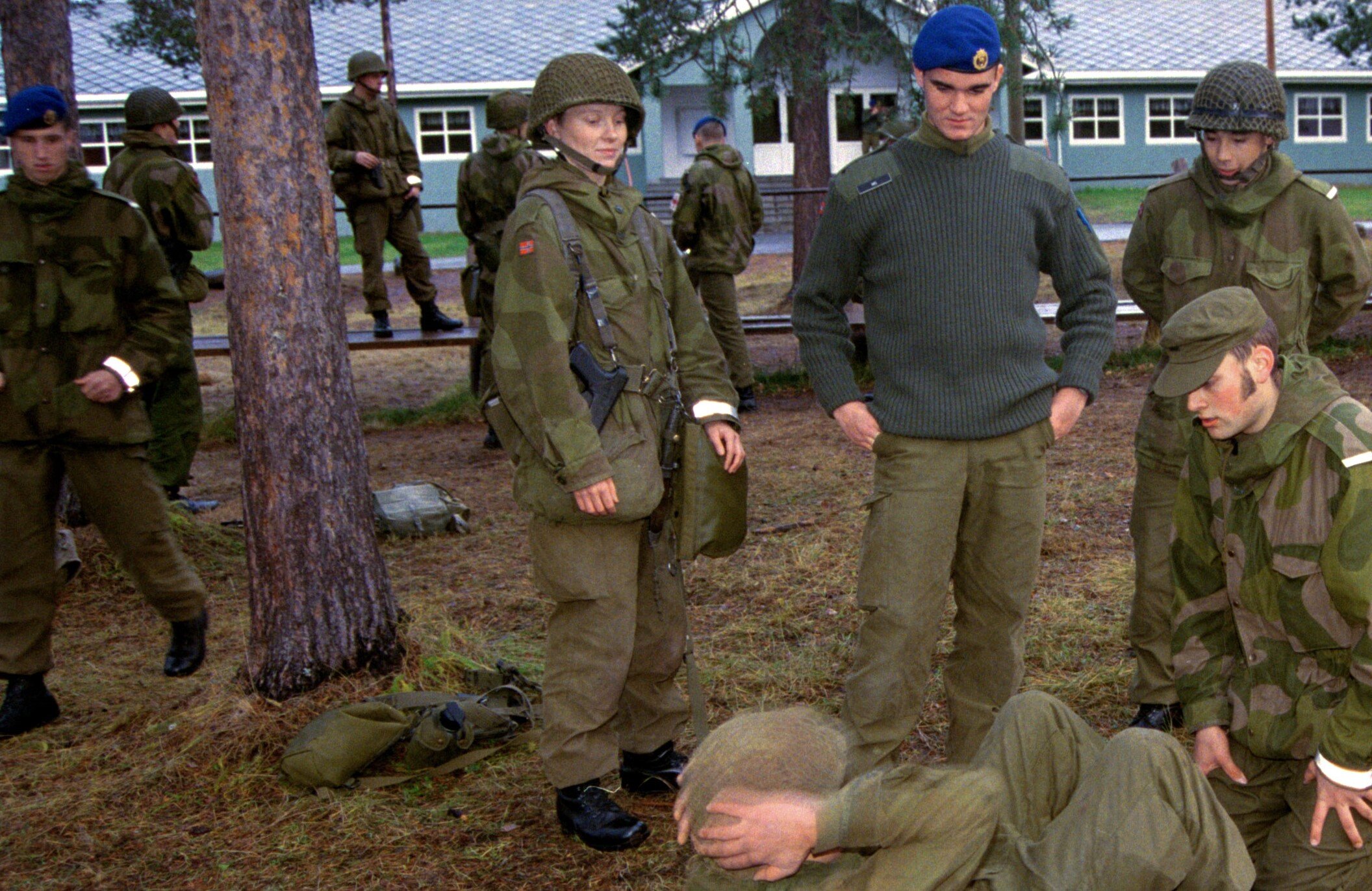  Conscripts taking a physical fitness test, 1998 