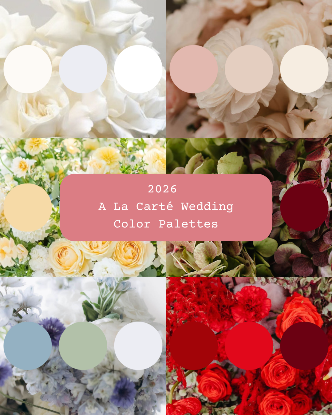 Introducing Our 2026 A La Carte Wedding Color Palettes